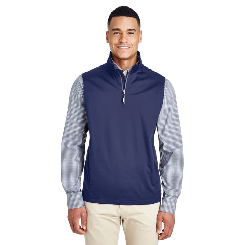 CORE365 Men's Techno Lite Three-Layer Knit Tech-Shell Quarter-Zip Vest 3