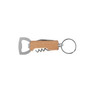 Stylish Round Wooden Bottle Opener With Magnet 4