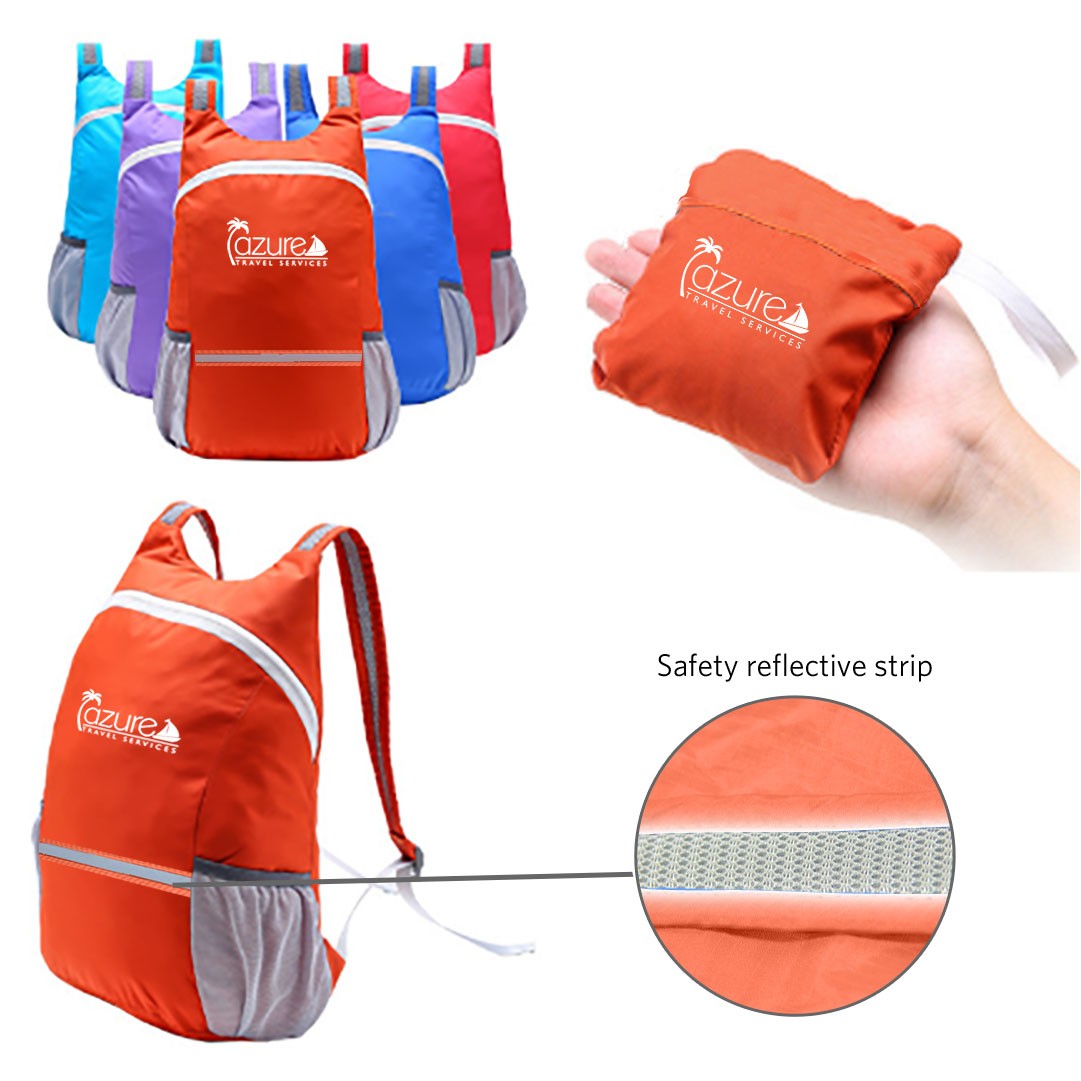 Ripstop Backpack with Reflective Strap and Built-in Carry Bag 1