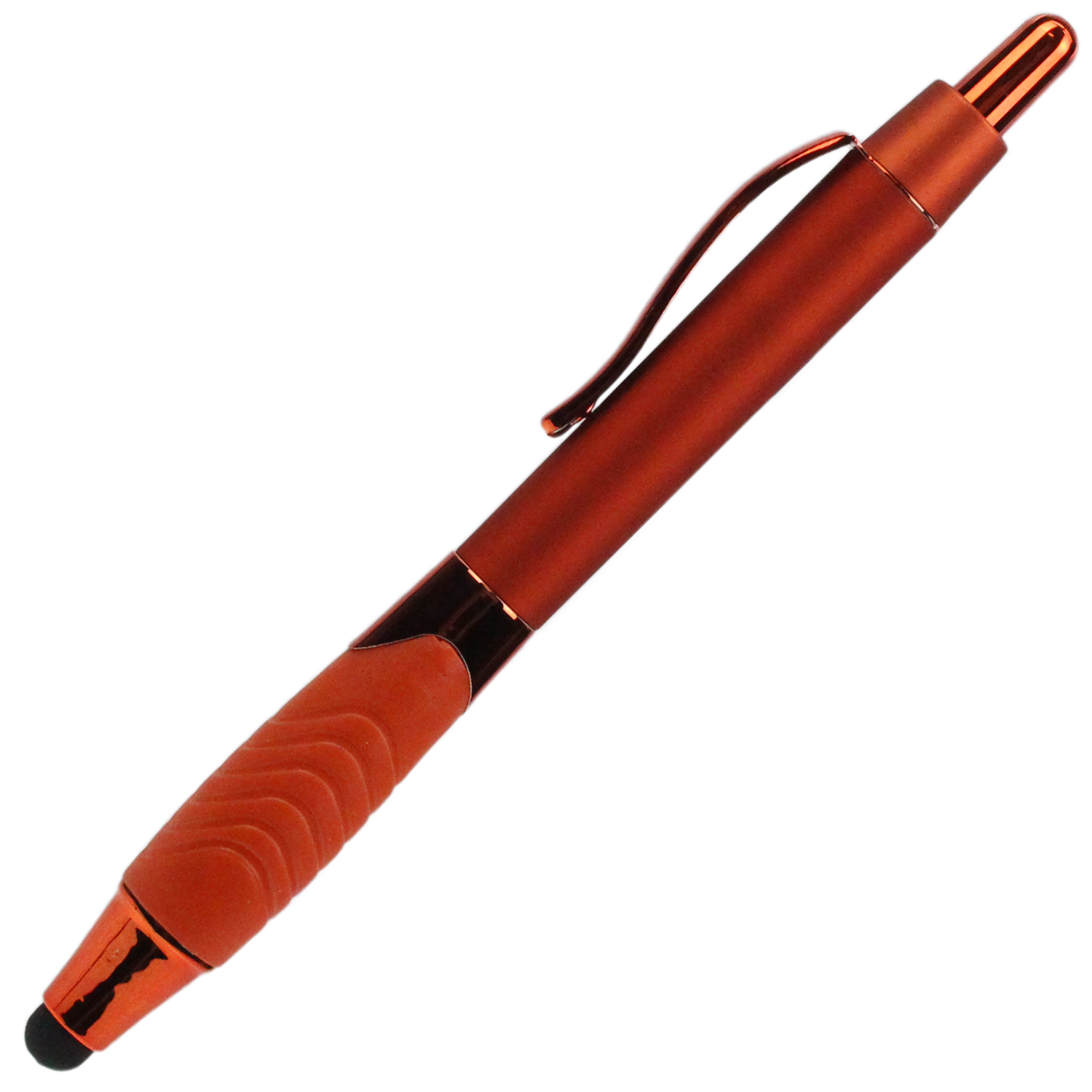 Recycled Rubberized Metallic Pen with Stylus Tip 10