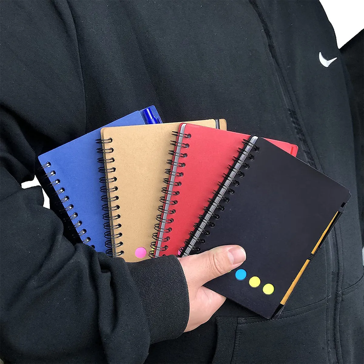 Convenience Portable Lined Spiral Notebook With Notepad 4