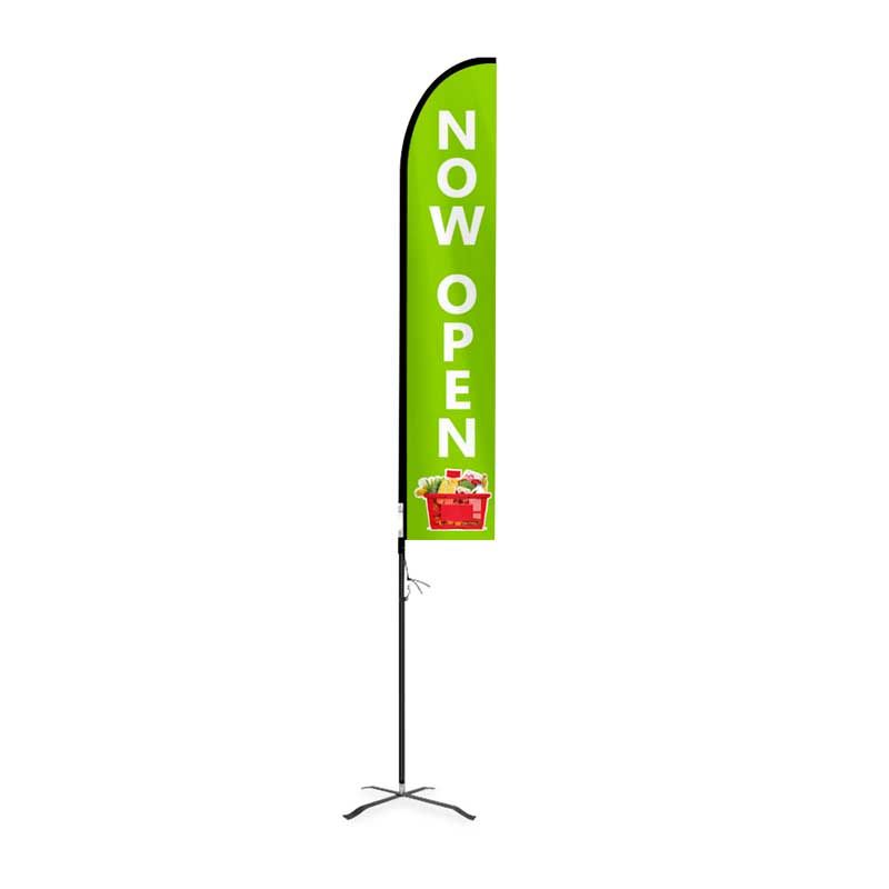 Grocery & Supermarket EVO Feather Flag Banner - COVID-19 Sign 1