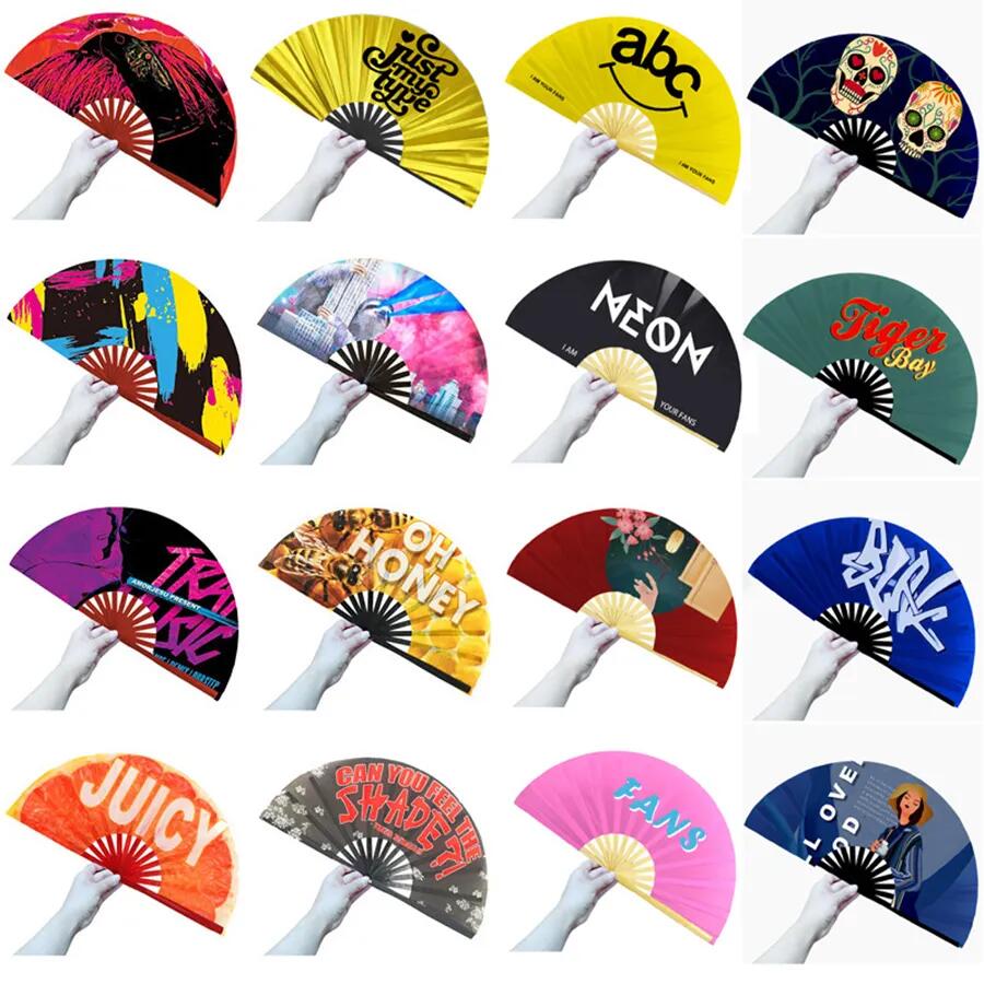 Foldable Paper Fans with Bamboo Handle 3