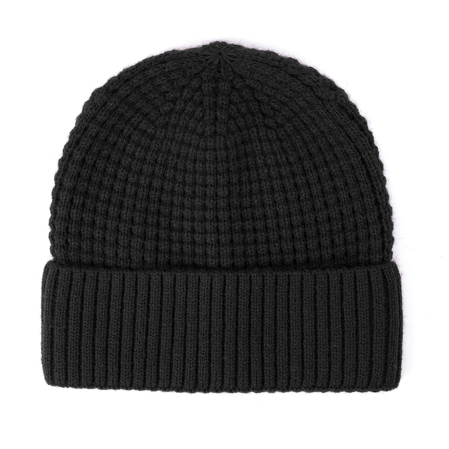 Unisex Waffle Knit Cuffed Beanie With Custom Logo 6