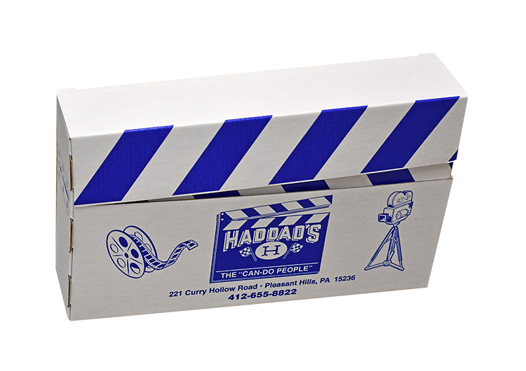 12" X 6.75" X 2.5" - E-Flute Movie Box 1