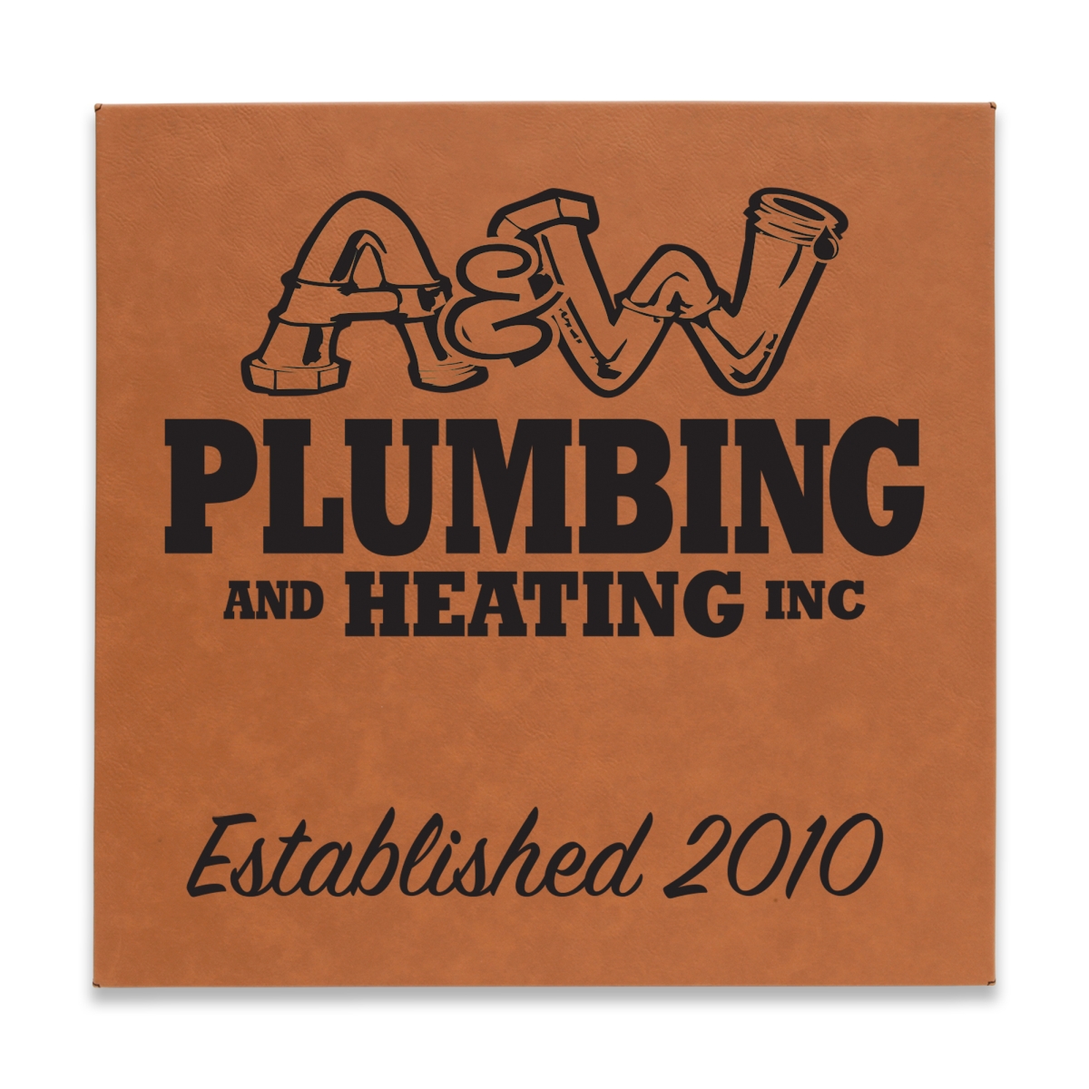 Laser Engraved Leatherette Wall Decor & Plaque (14"x14") 6