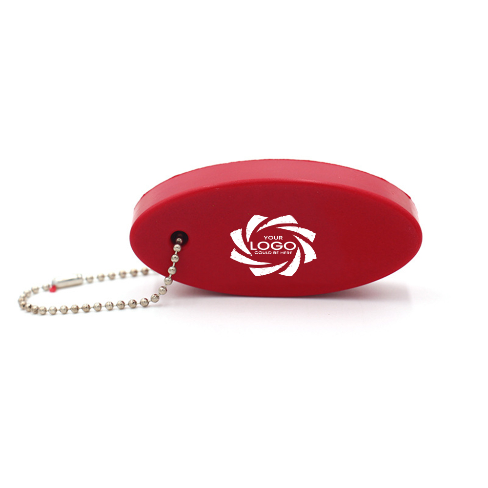 Oval shaped floating keychain 1