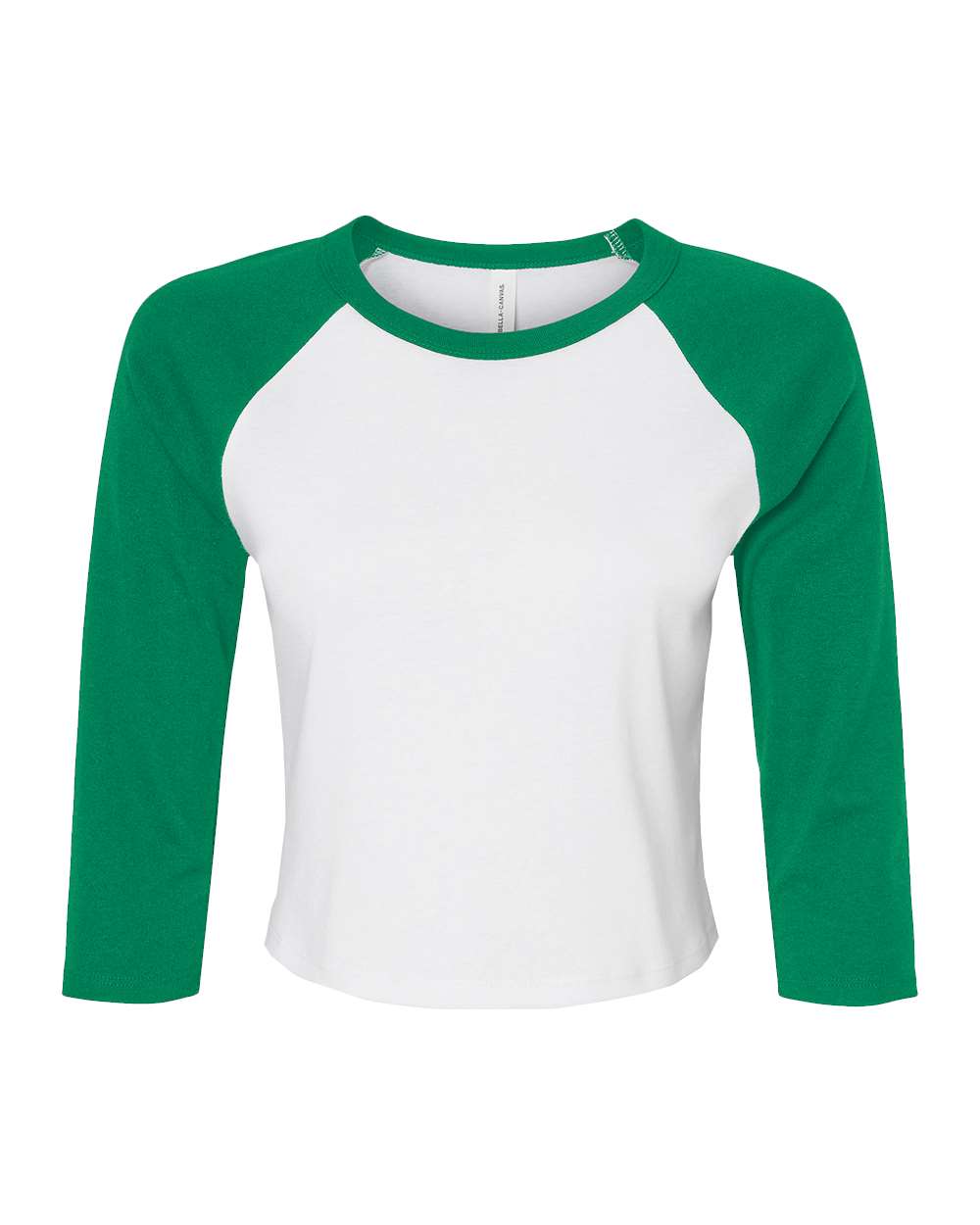 Women's Micro Rib Three-Quarter Raglan Sleeve Baby Tee - 1200 2