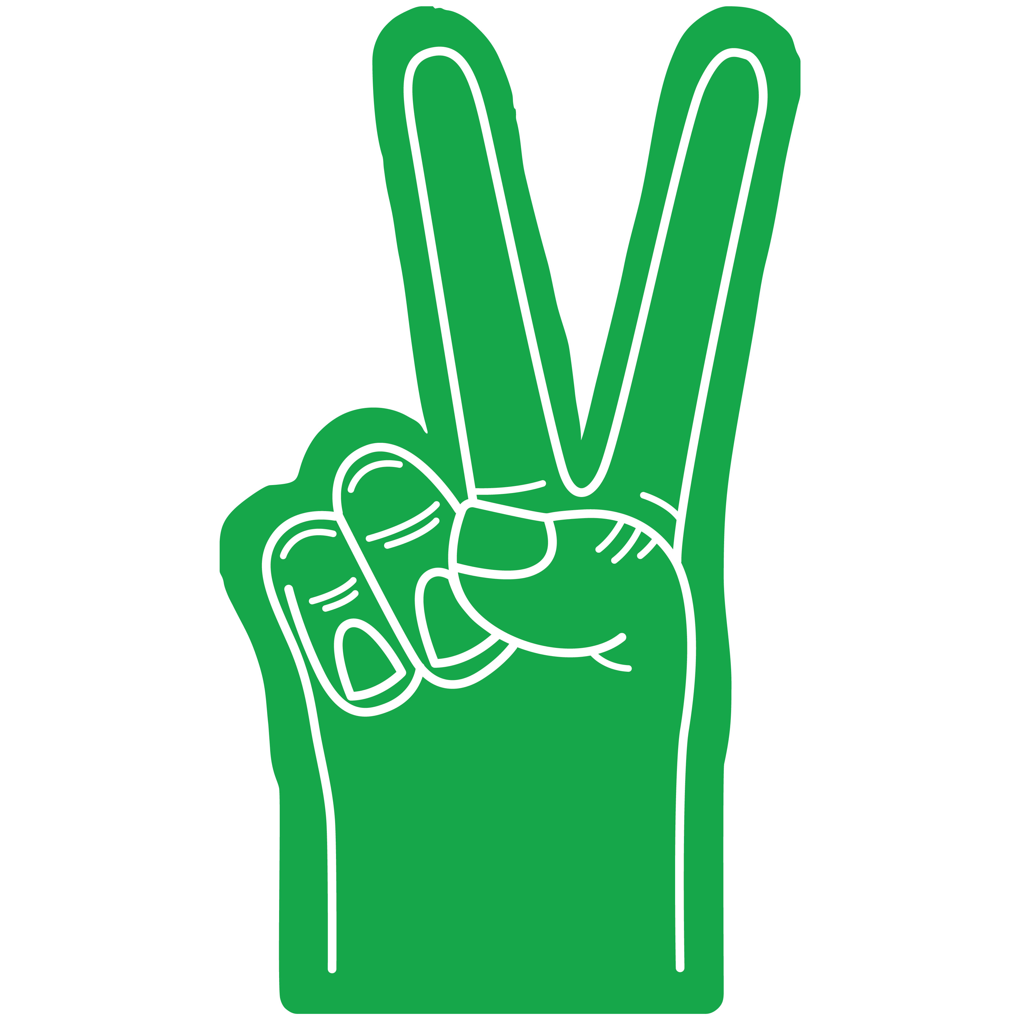6.5" Peace/Victory Hand 5