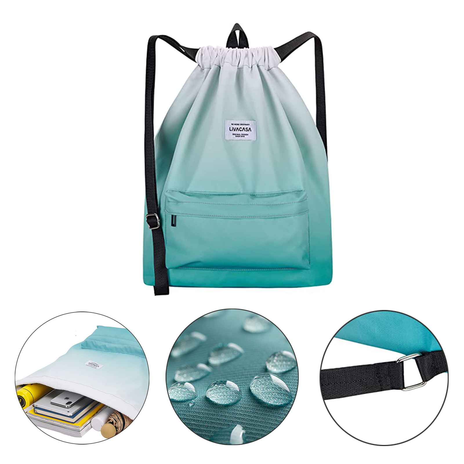 13.4 x 16.5 Inches Drawstring Backpack Bag 2