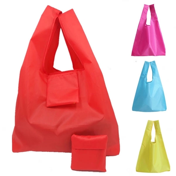 Foldable Polyester Grocery Tote Bag, custom tote bag with logo imprint 6