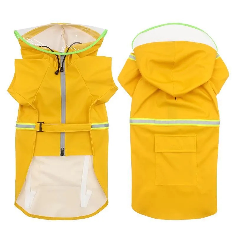 Raincoats for Large Dogs with Reflective Strip Rain 9