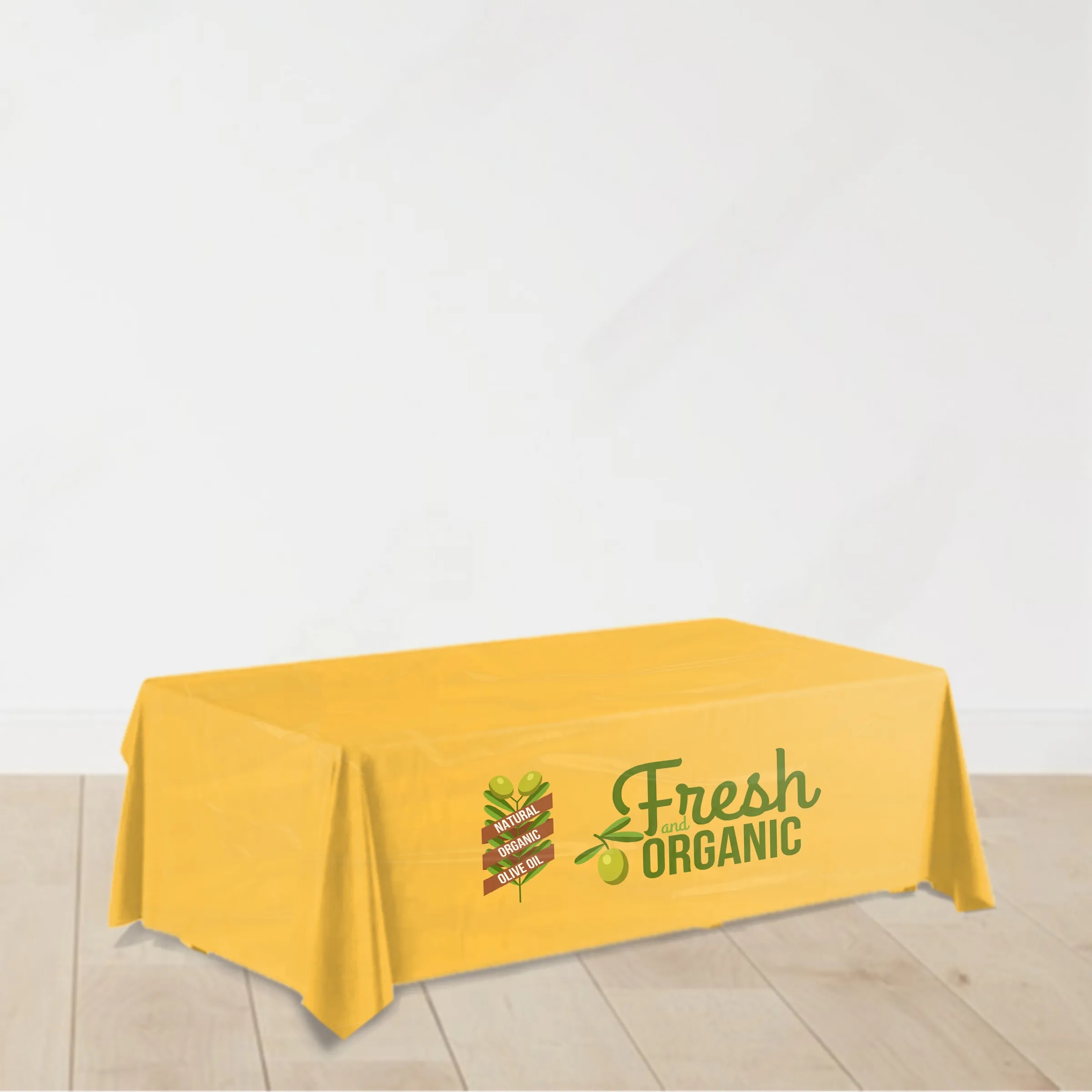 6' Custom Plastic Disposable Table Cover - Full Color 3