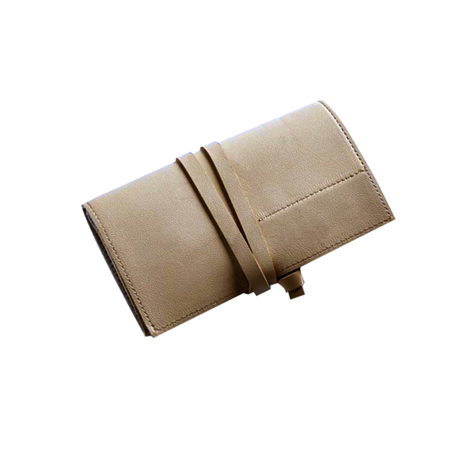 Leather Travel Cable Organizer Case Headphone Storage Bag 3