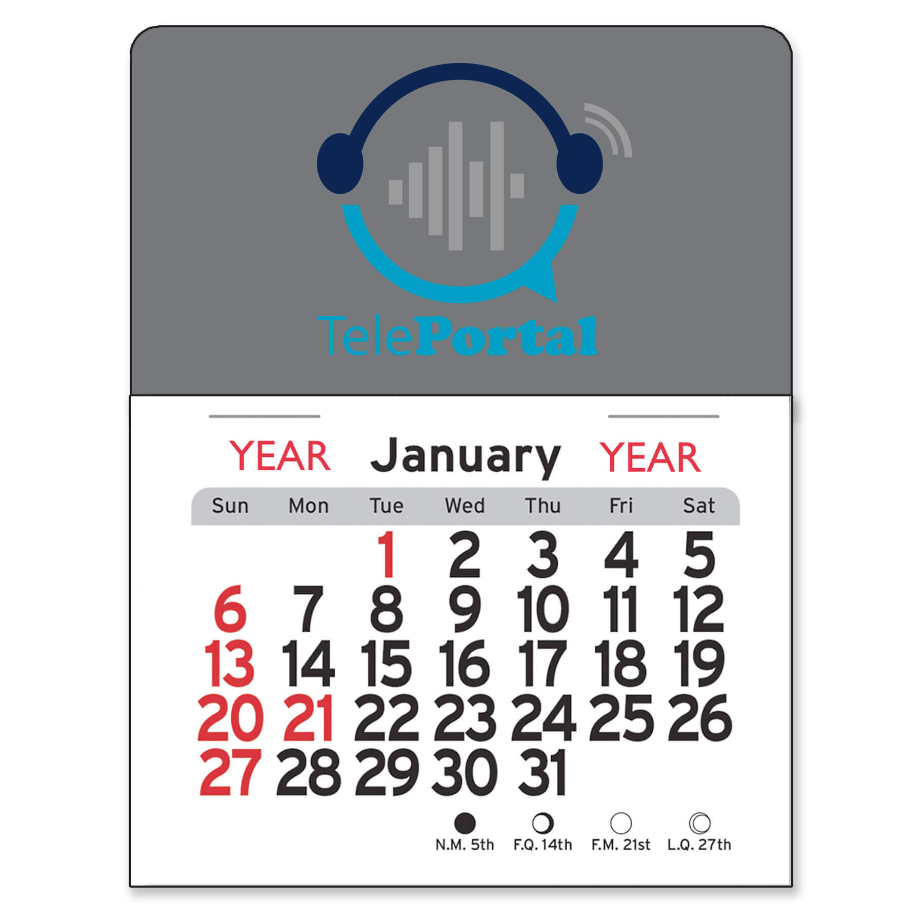Adhesive Peel-N-Stick® Calendar - Rectangle 27