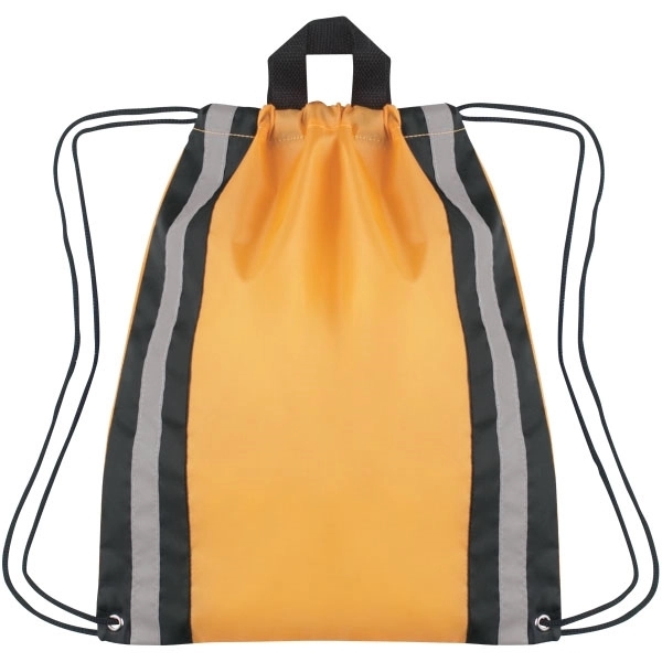 Large Non-Woven Reflective Drawstring Backpack - 20 " x 16 " 10