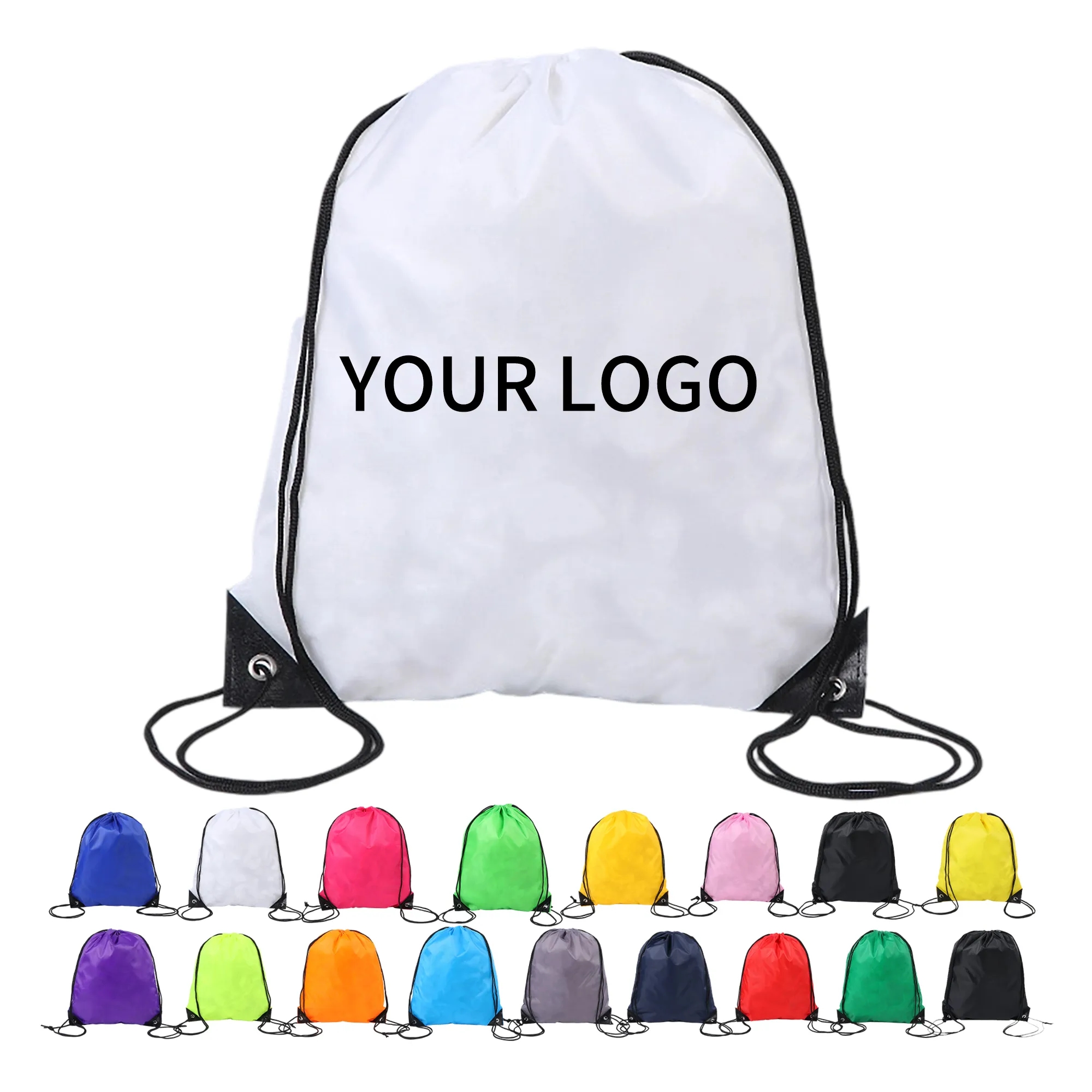 Sports Drawstring Backpack with Nylon Strings 16