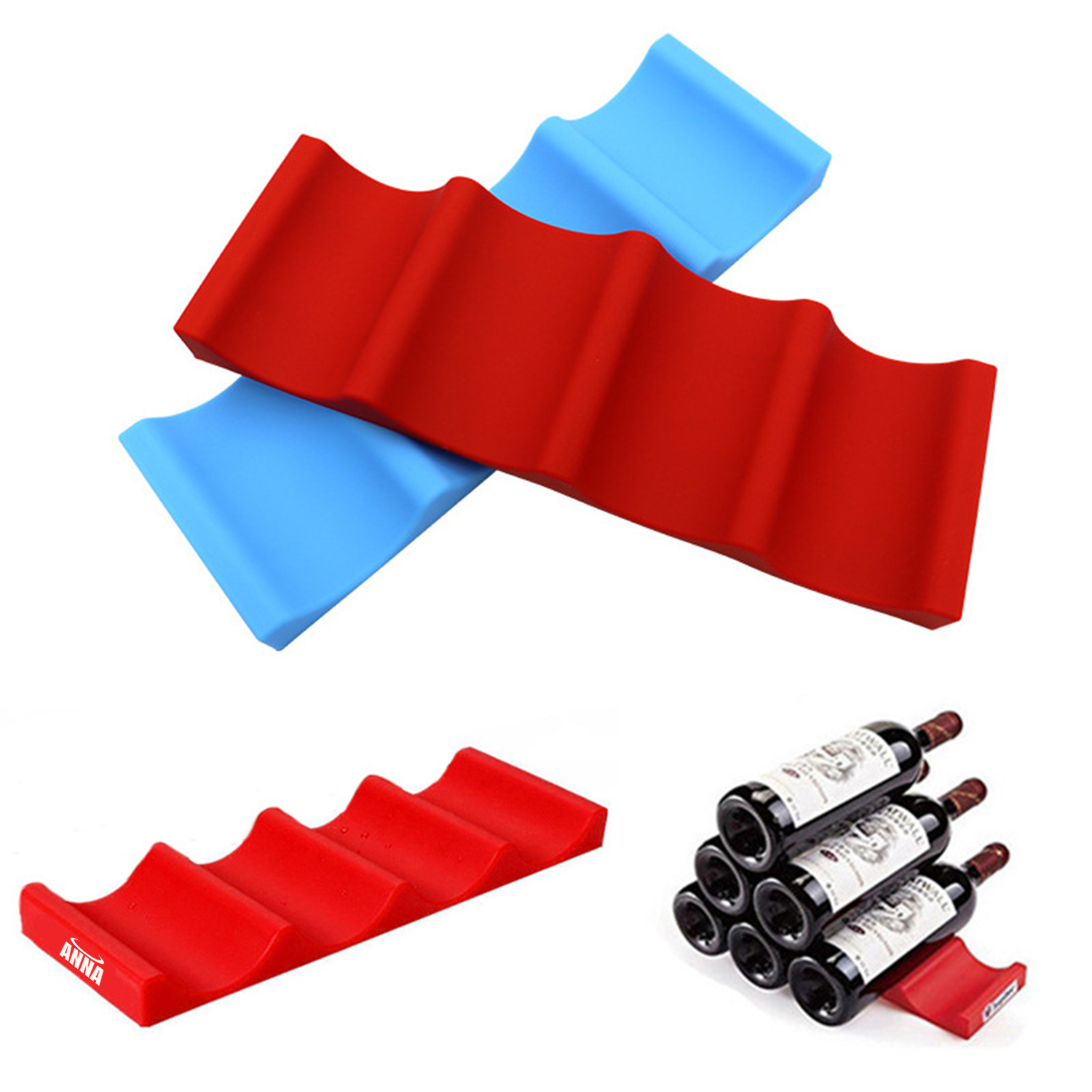 Silicone Wine Can And Bottle Rack 2