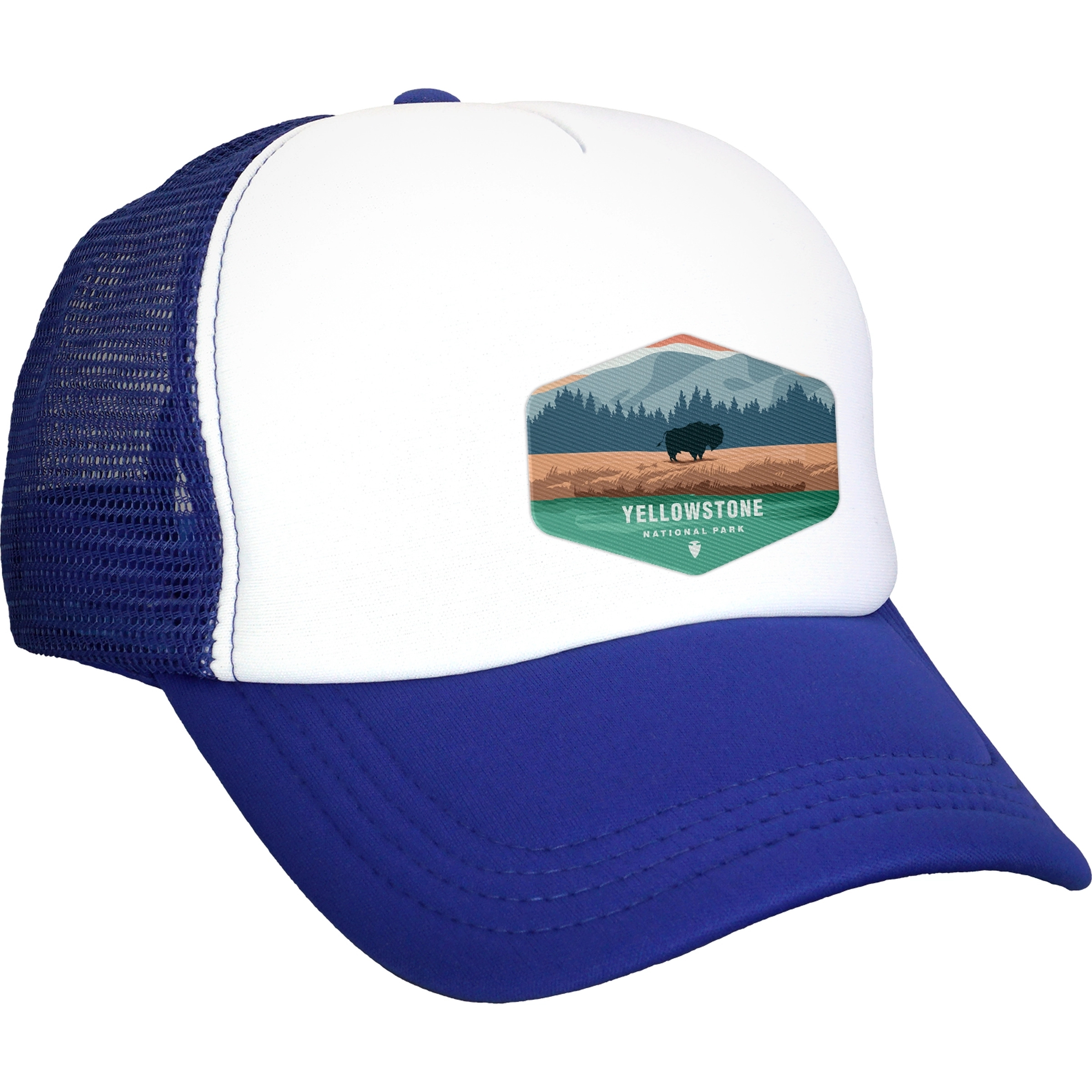 Foam Hexagon Emblem Trucker Hat 4