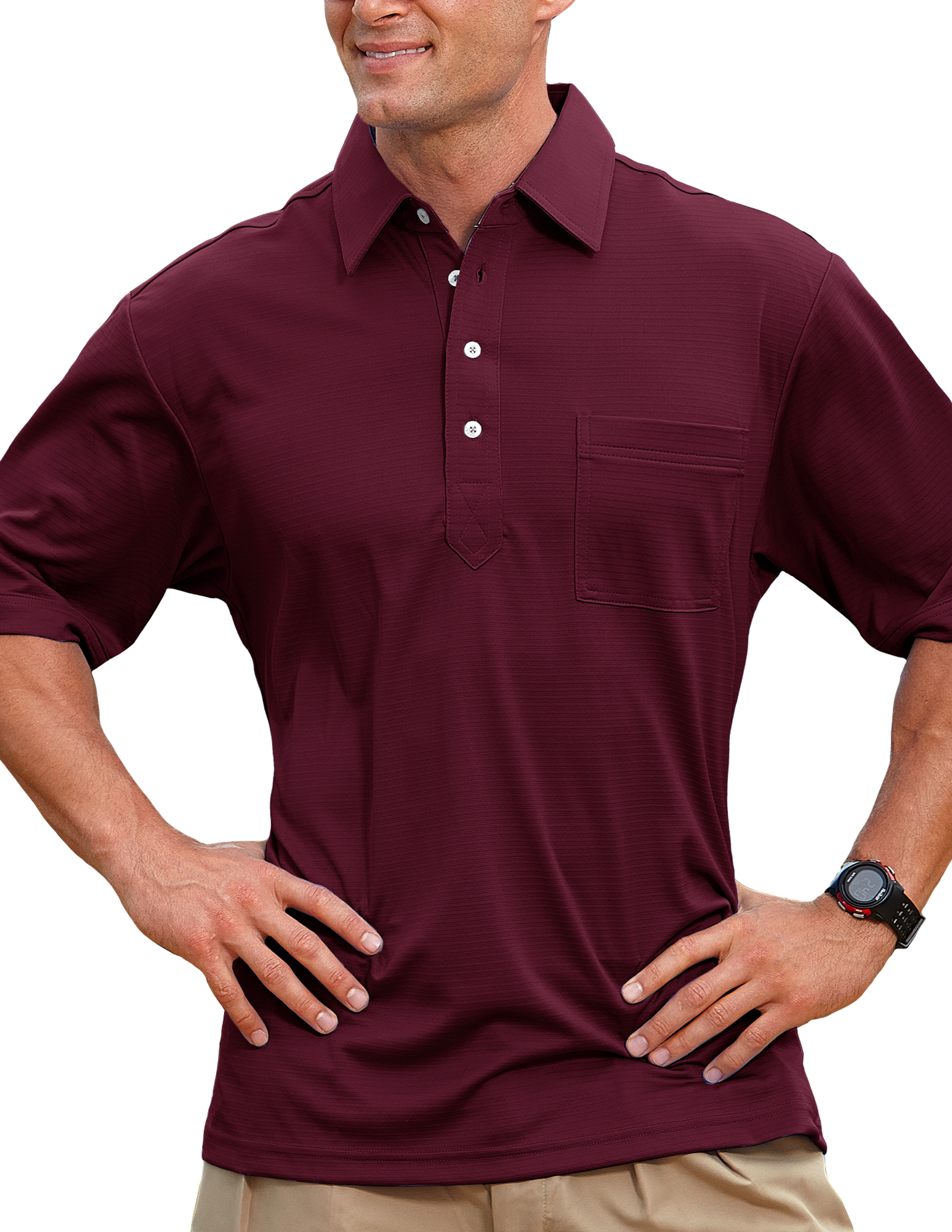 Men's Members Only Ottoman Solid Polo Shirt 8