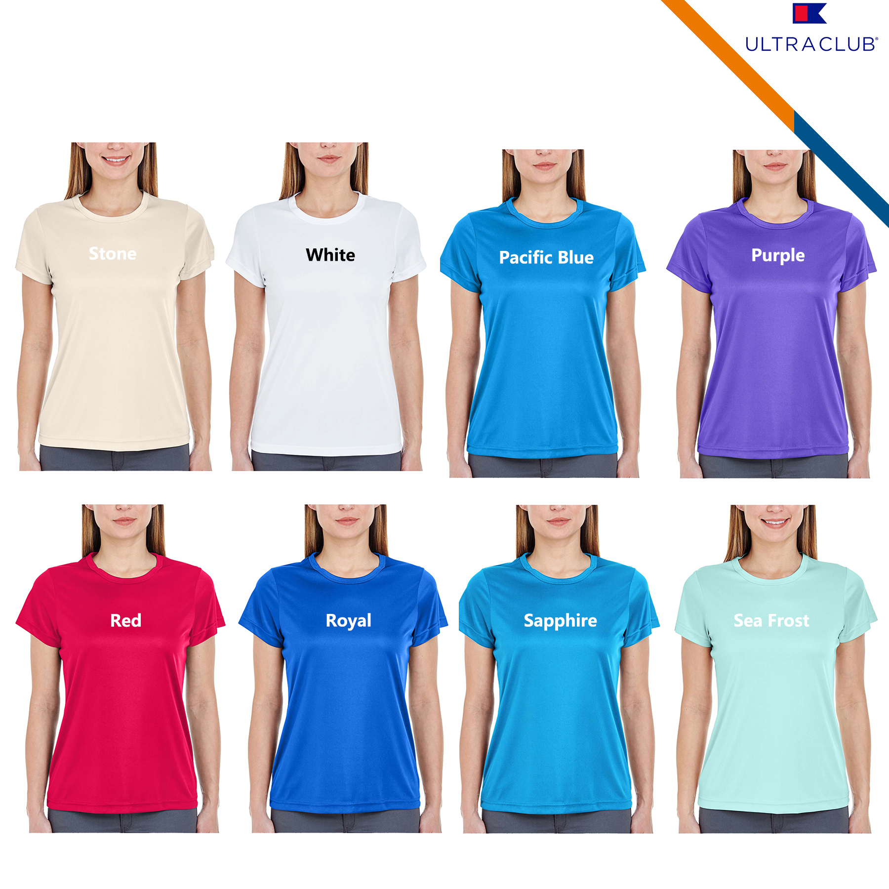 UltraClub® 4 oz Ladies' Cool & Dry Performance T-Shirts 3