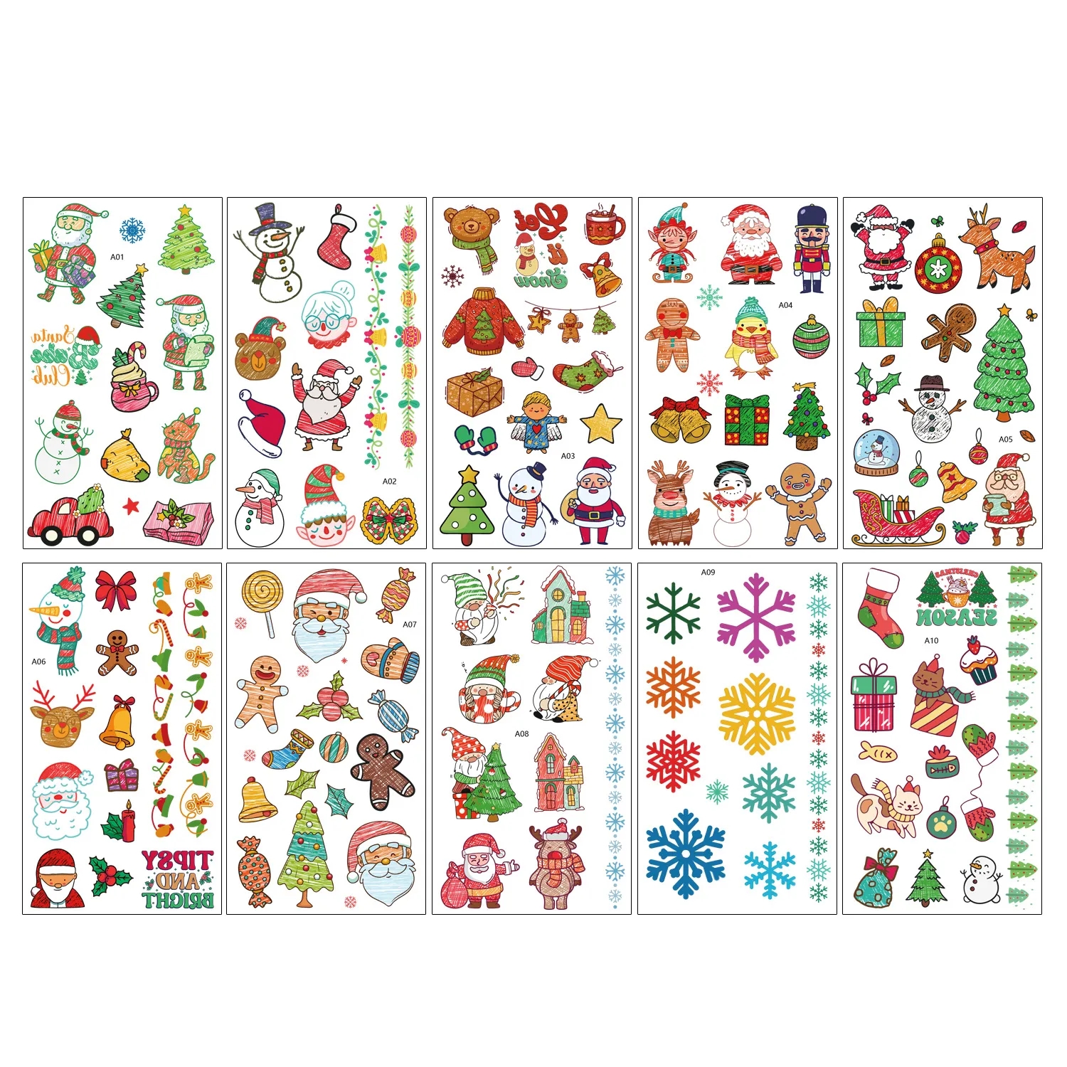 Christmas Tattoo Stickers 2