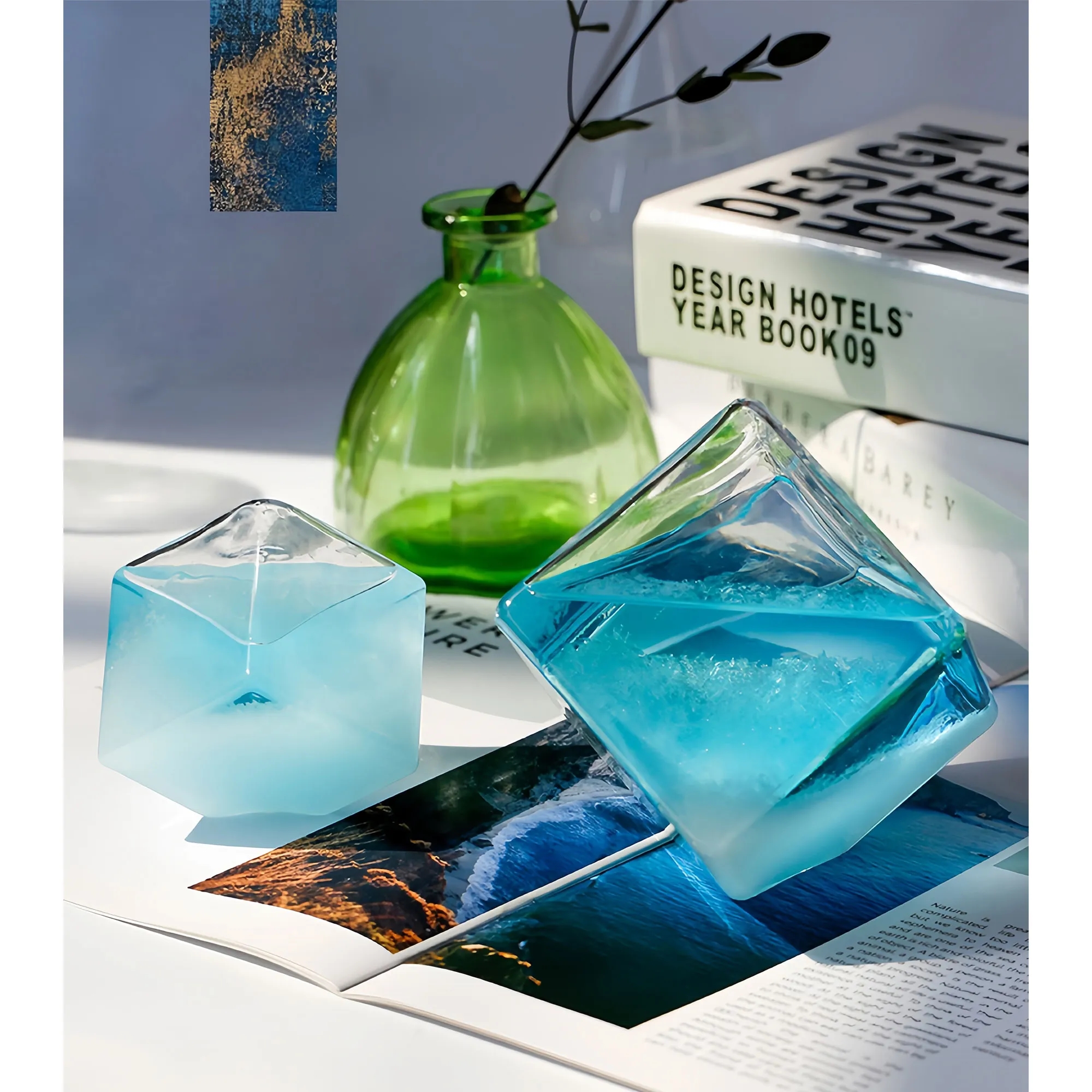 Crystal Weather Glass With Wood Base For Home Office Decor 6