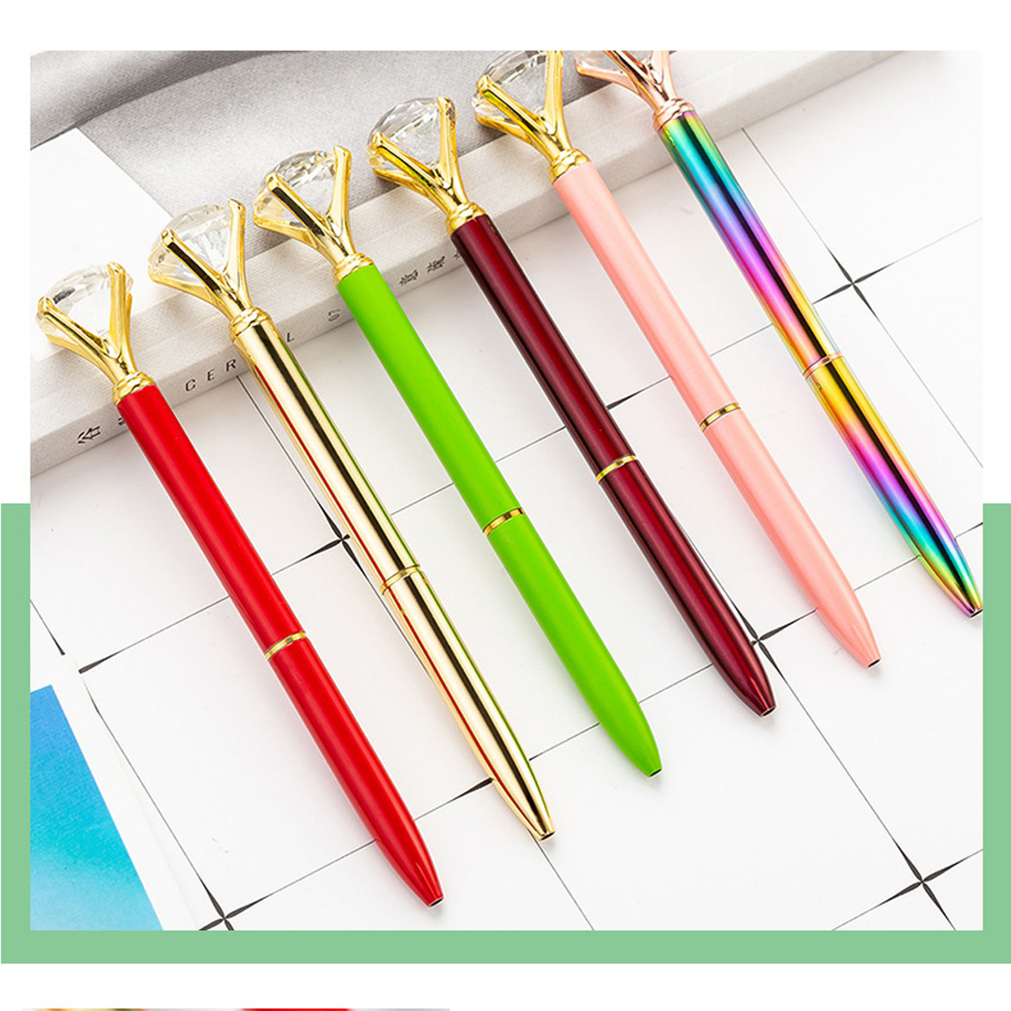Luxury Diamond Crystal Ballpoint Pen, Metal Body for Precision 4