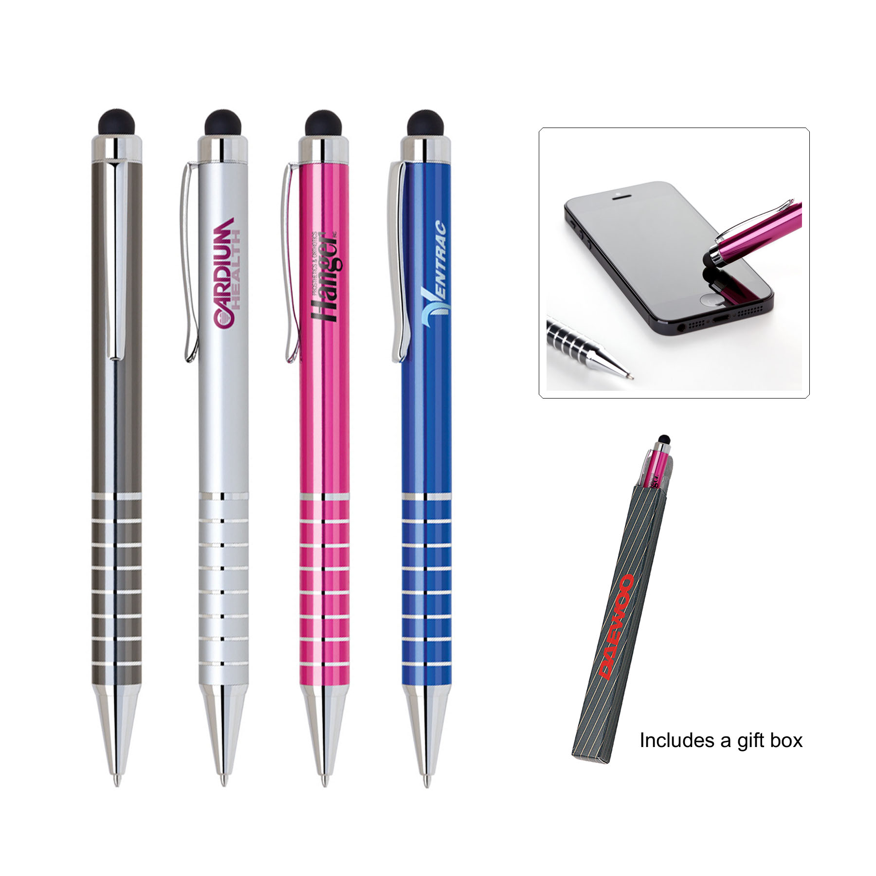 2 in 1 twist screen touch pen 8
