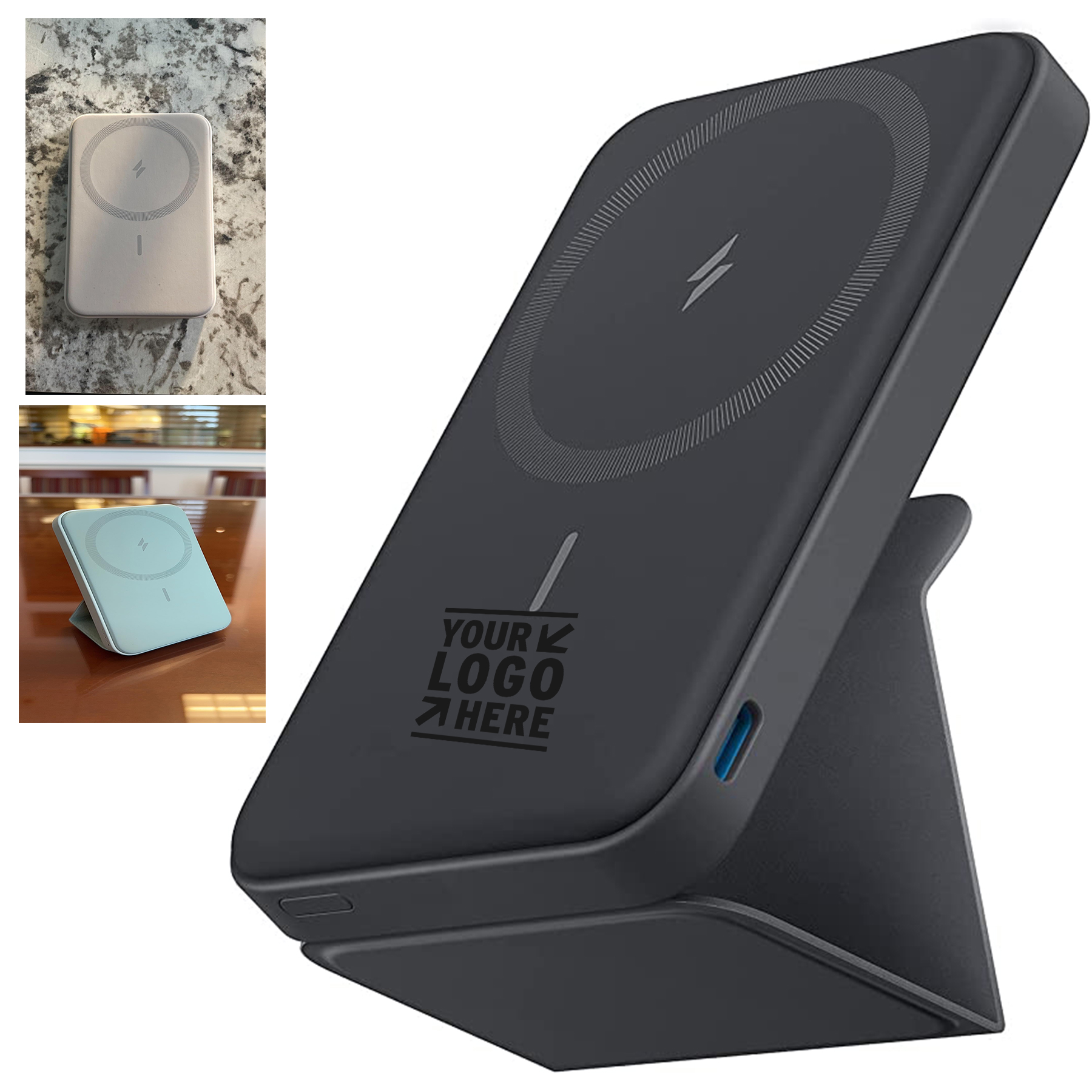 5000mAh Magnetic USB-C Portable Foldable iPhone 14/13/12 Series Wireless Charger 2
