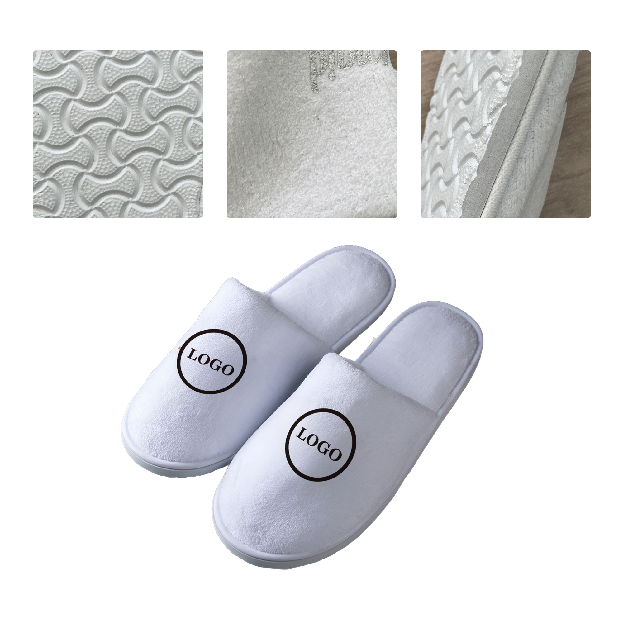 MOQ50 Personalized Disposable Hotel Slippers 2