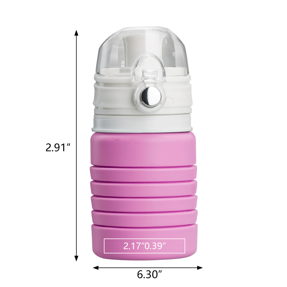 Pearch 17oz Silicone Collapsible Water Bottle