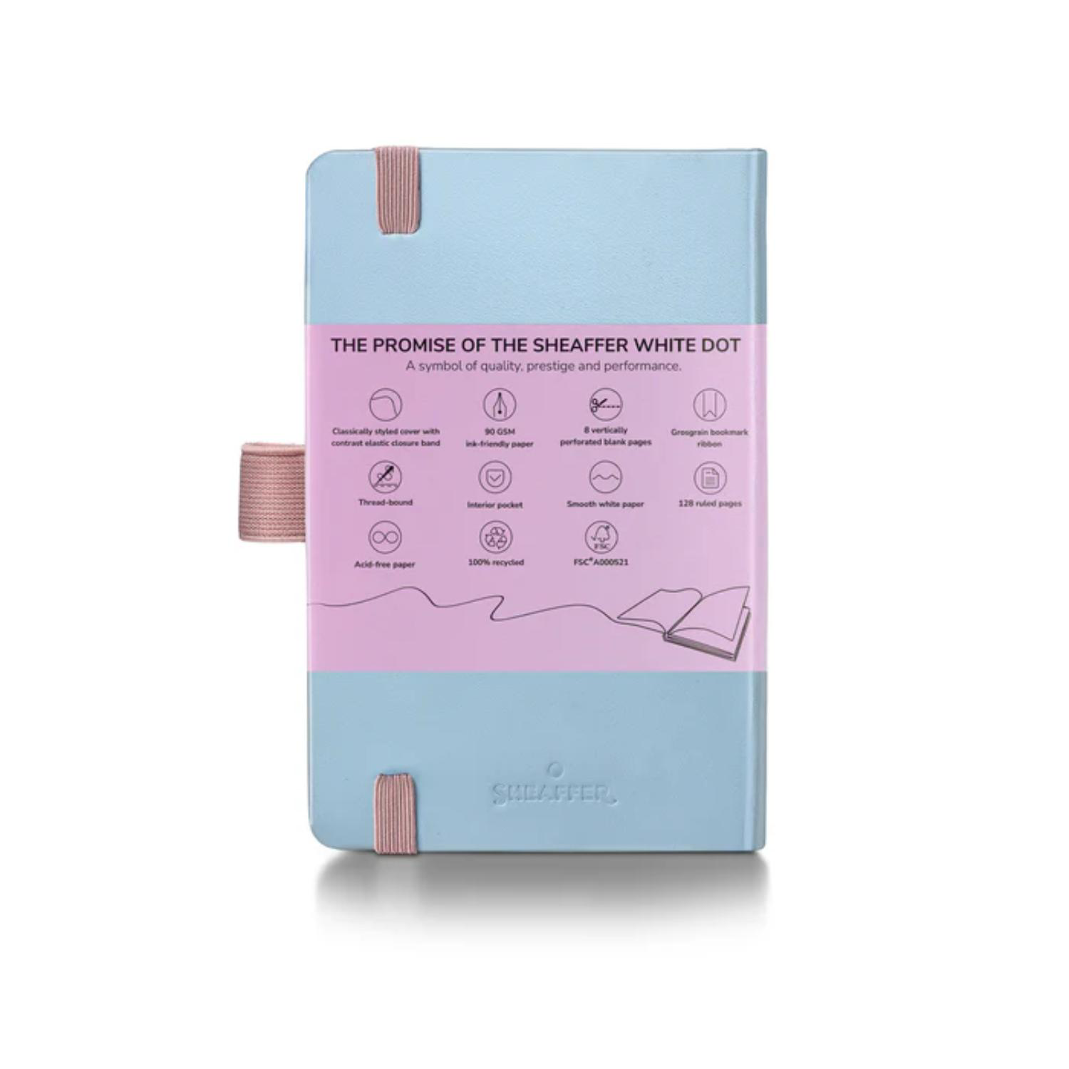 SHEAFFER® Executive Gift Set 100 9376 Blue and Pink Pearlised Gradient Ballpoint Pen with Small Notebook 8