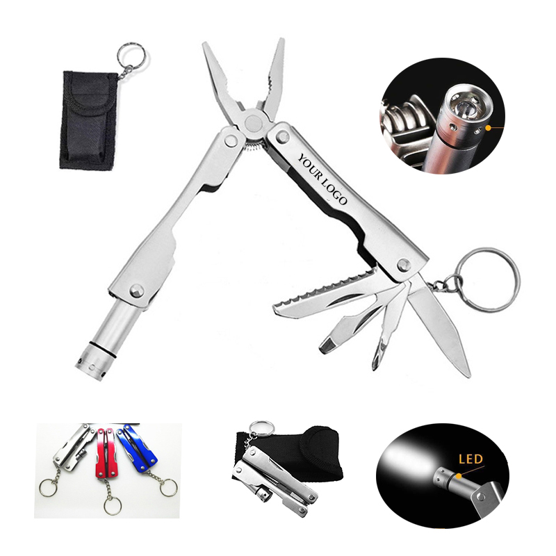 Folding Pliers Functional Pocket Multitool With Flashlight 4