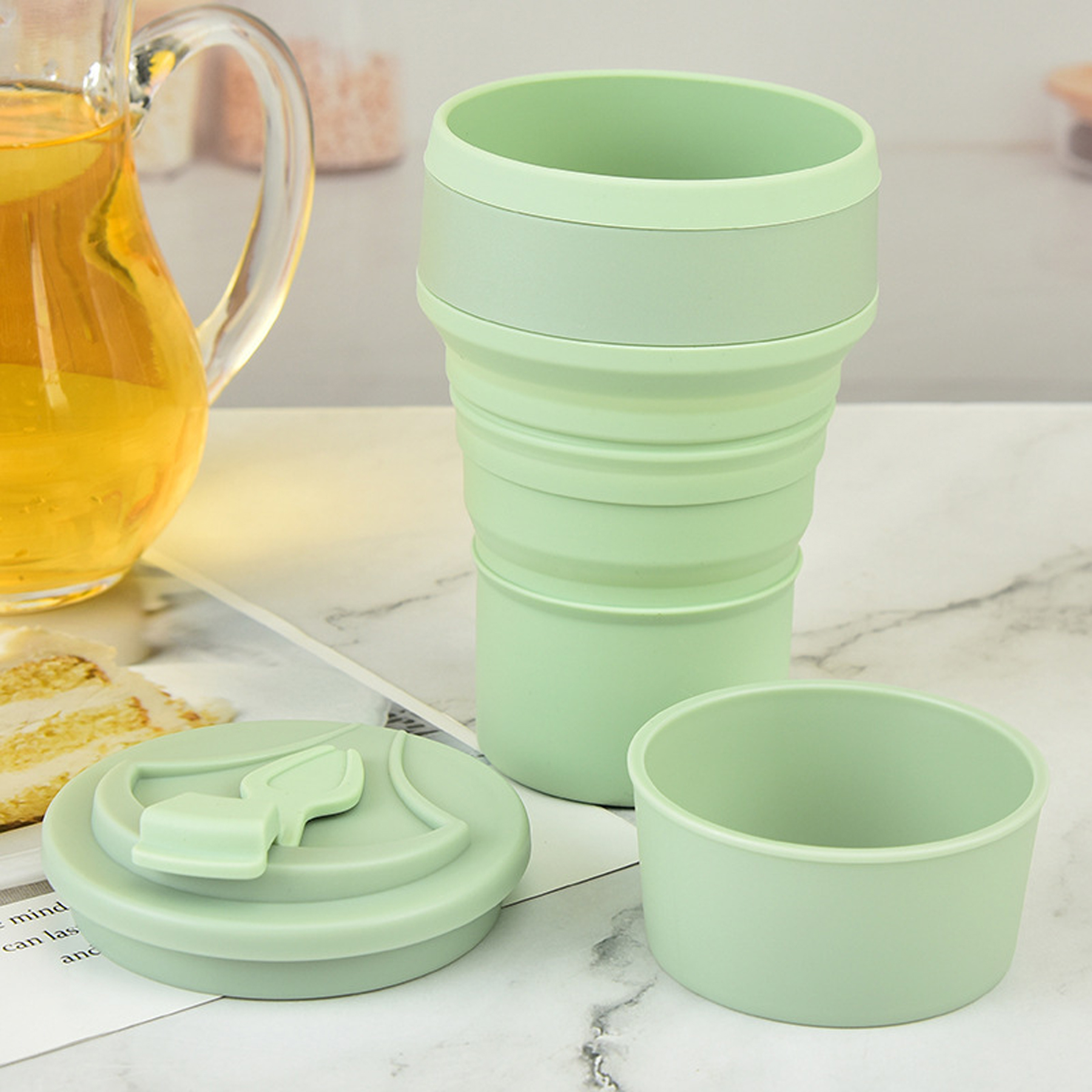 12oz Silicone Collapsible Travel Cup 4
