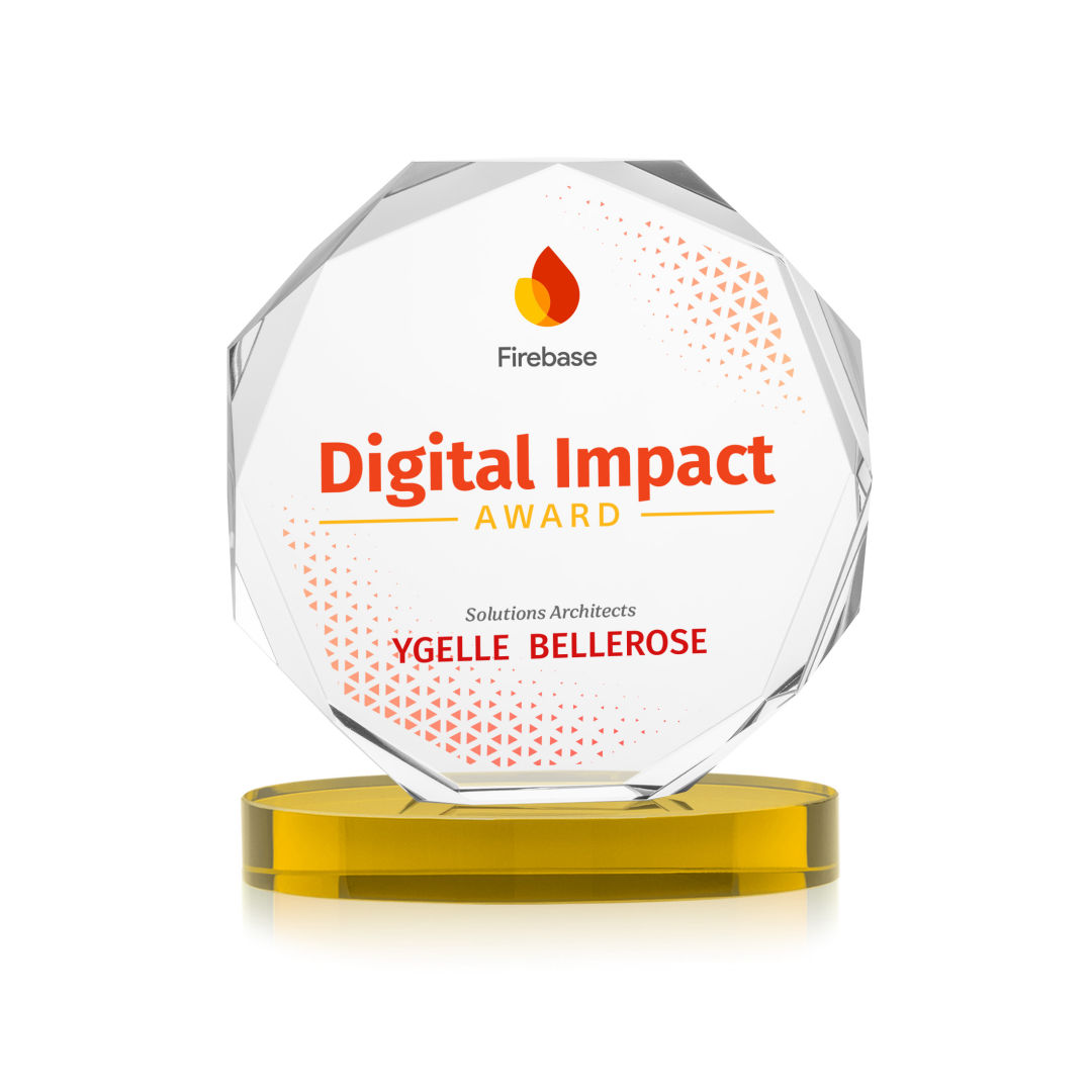 Acadian VividPrint™ Award on Alberton Base - Gold 2