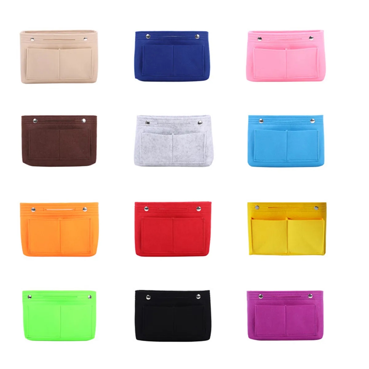 Portable Large Capacity Felt Handbag Makeup Sundries Holder 3