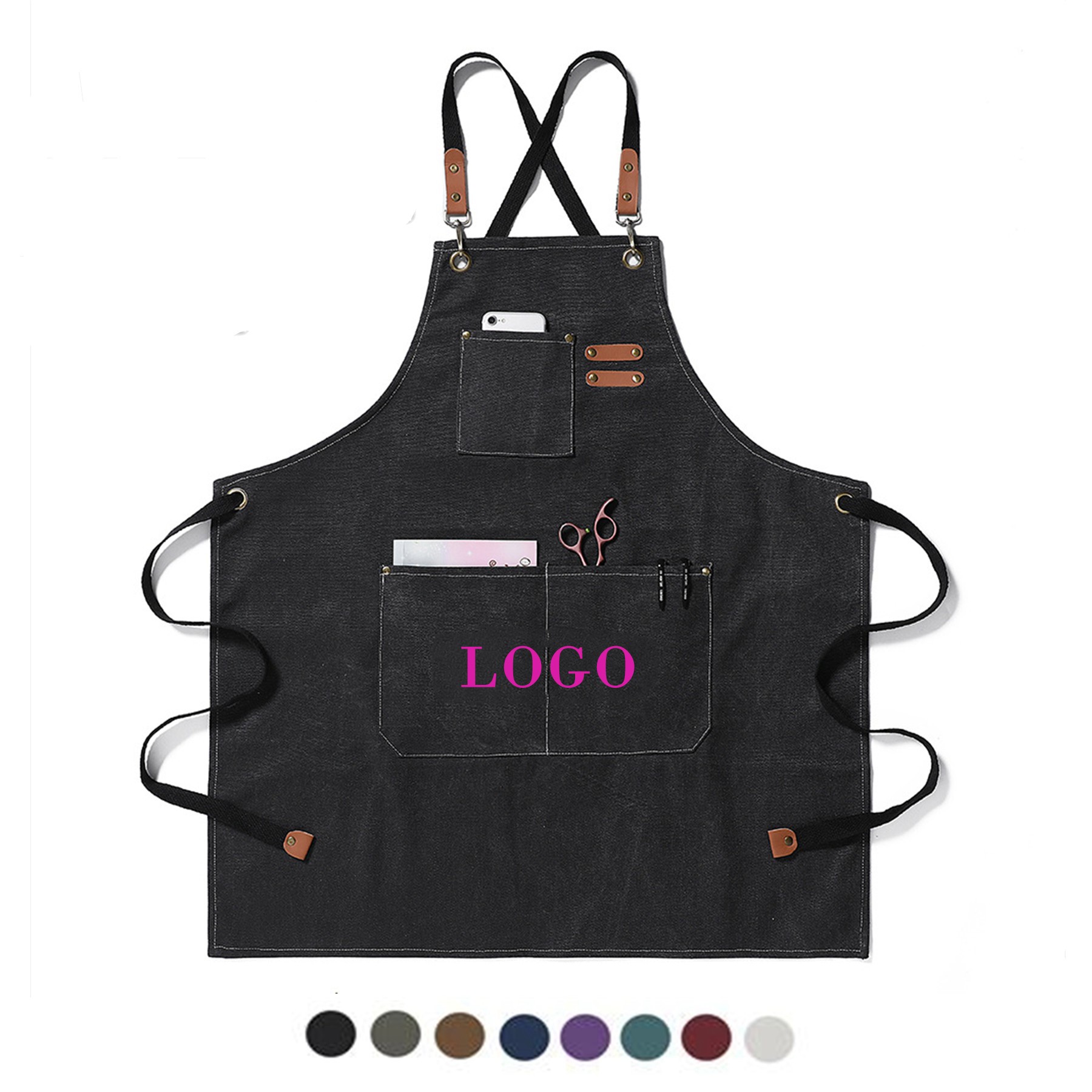 Kitch Style Washed Canvas Apron 2
