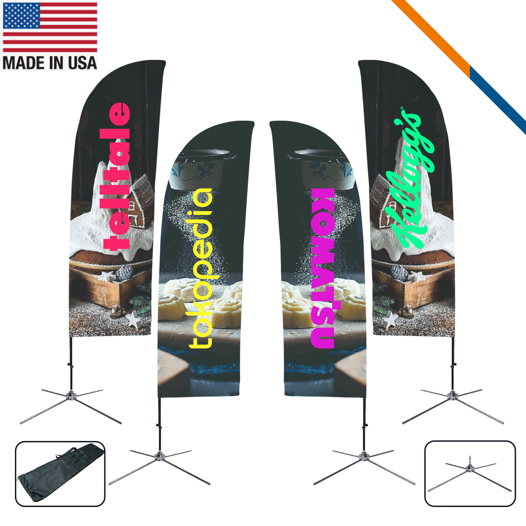 9' Hervie Double-Sided Straight Flag 1