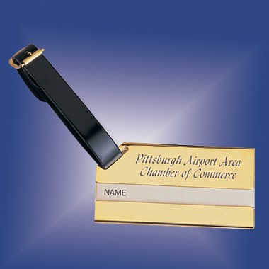 SOLID BRASS LUGGAGE TAG 1