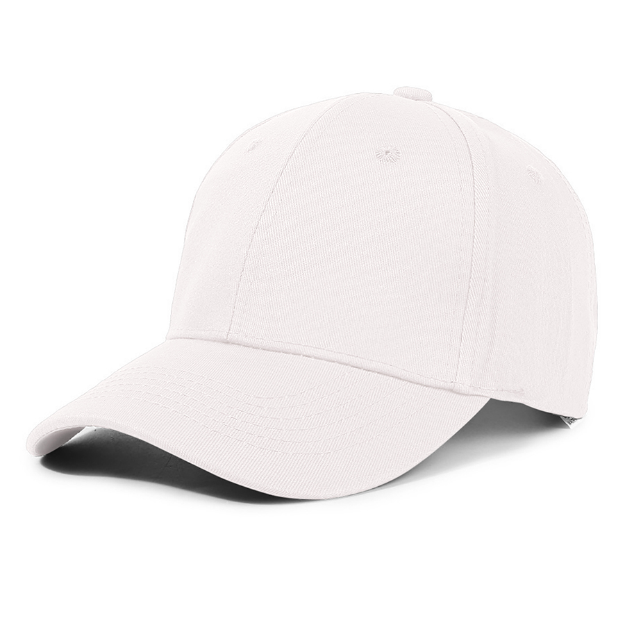 Stock Solid Color Cotton 6-Panel Baseball Cap w/ D-Ring 49