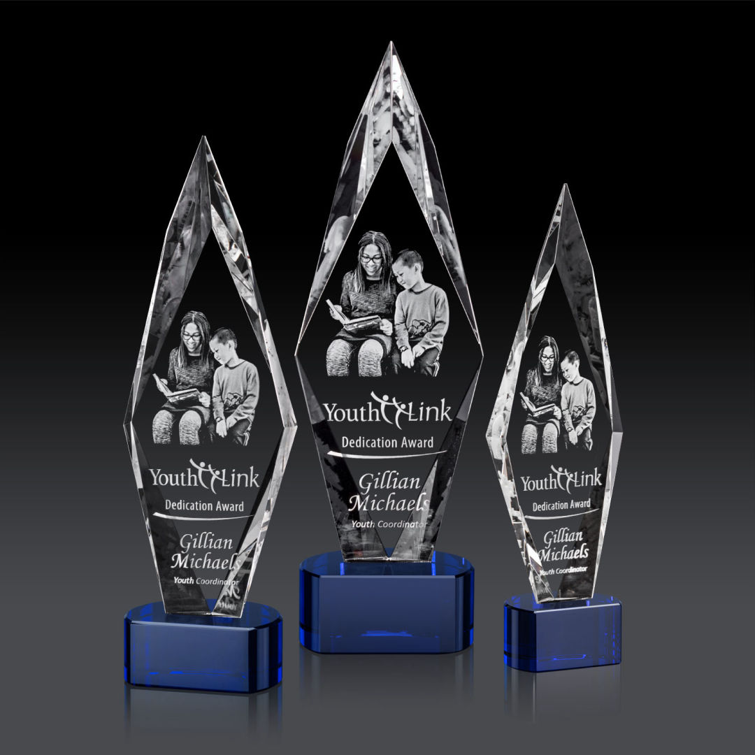 Manilow Award on Paragon Base (3D) - Blue 4