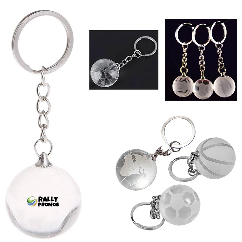 3D Crystal Globe KeyChain 1