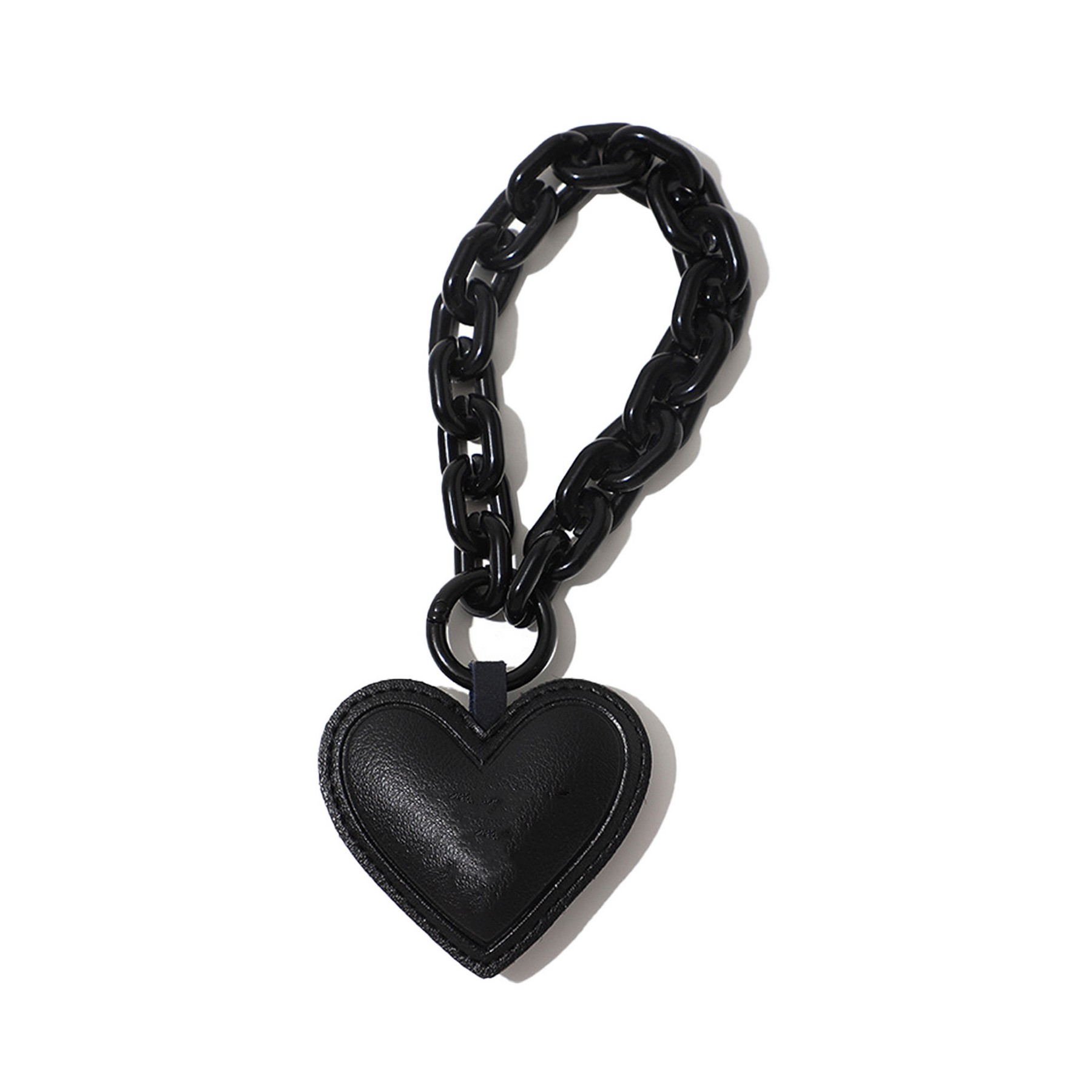 Black Chain Leather Keychain 1