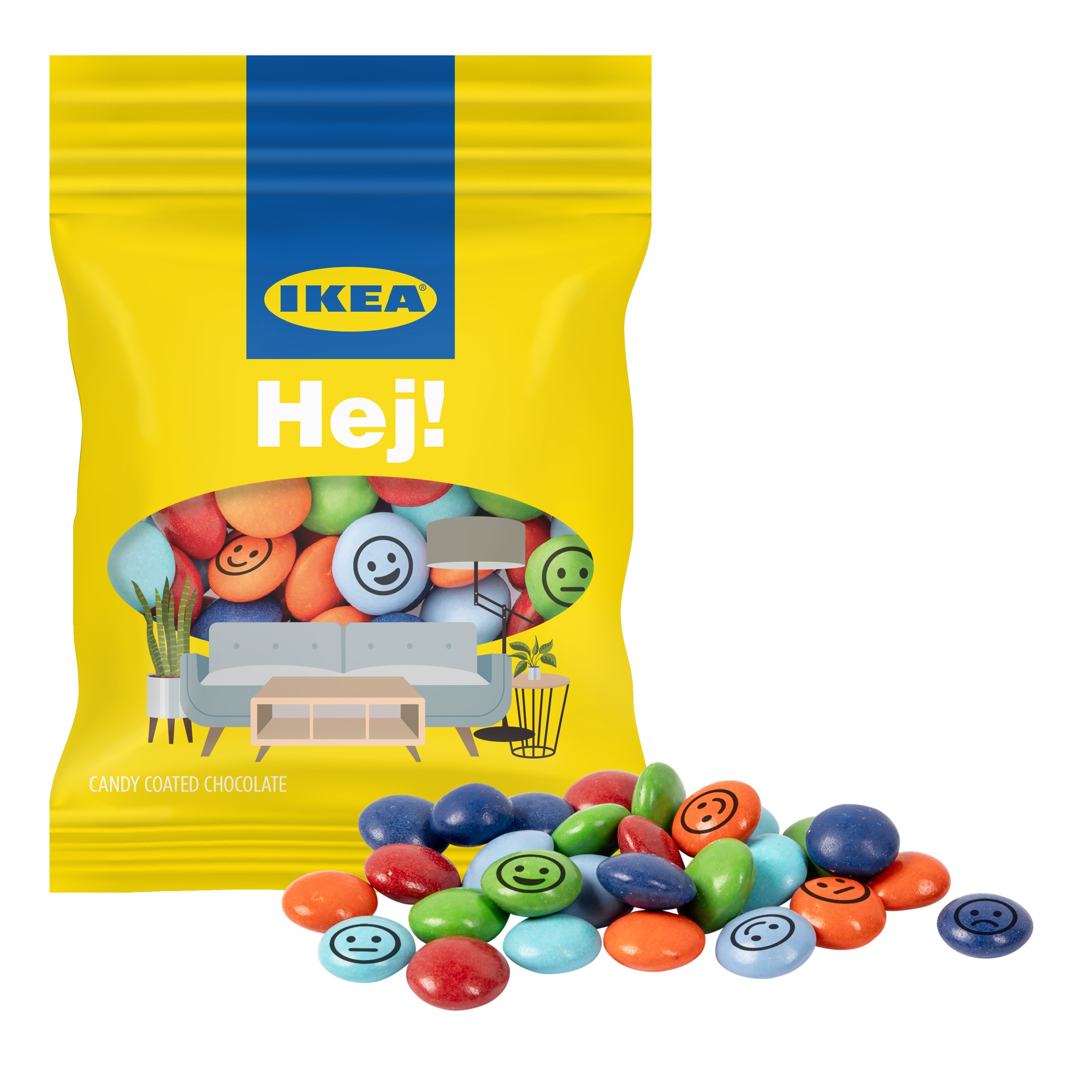 2oz. Full Color DigiBag™ with Imprinted Chocolate Buttons 1