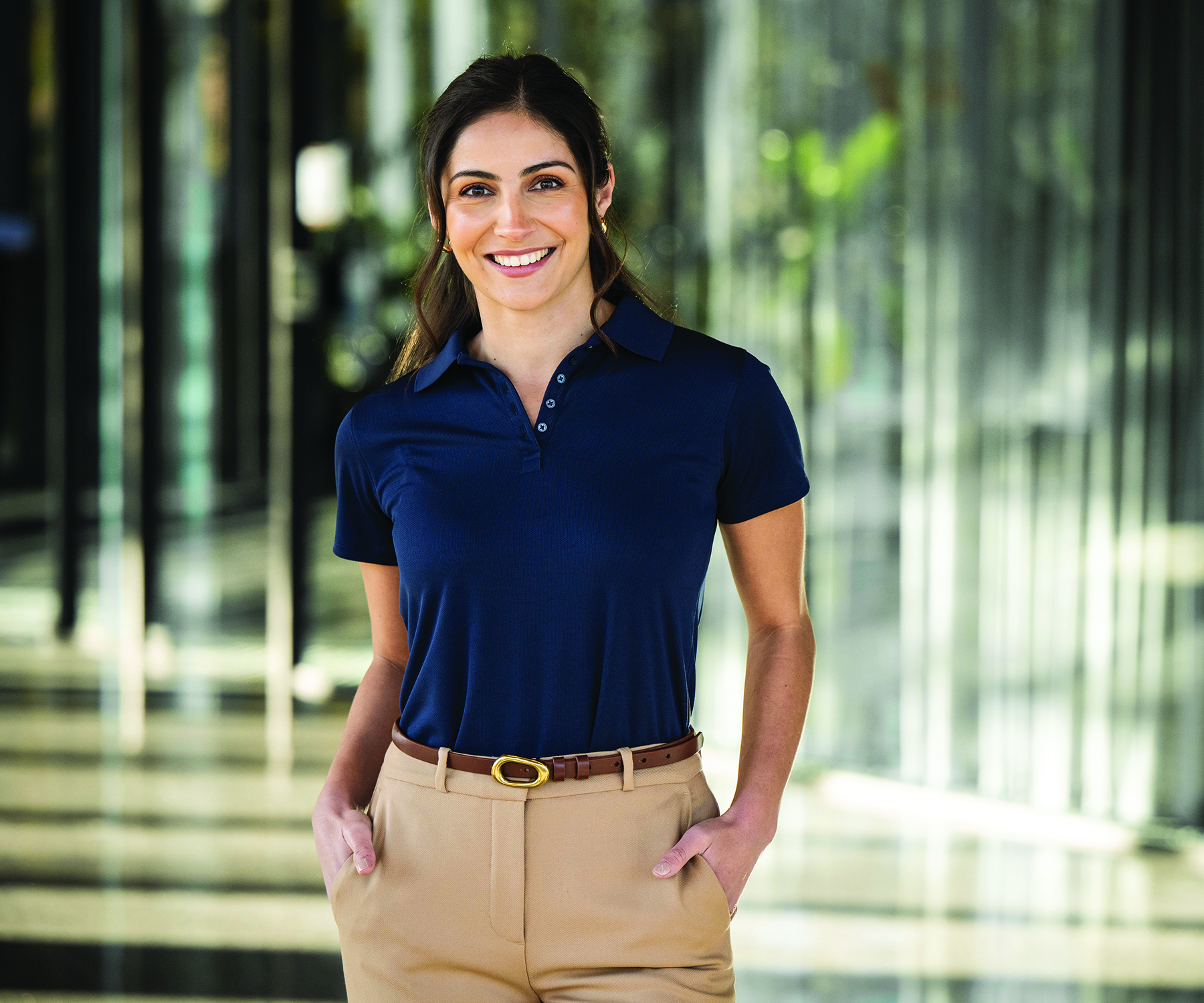 Women's Classic Solid Wicking Polo 15