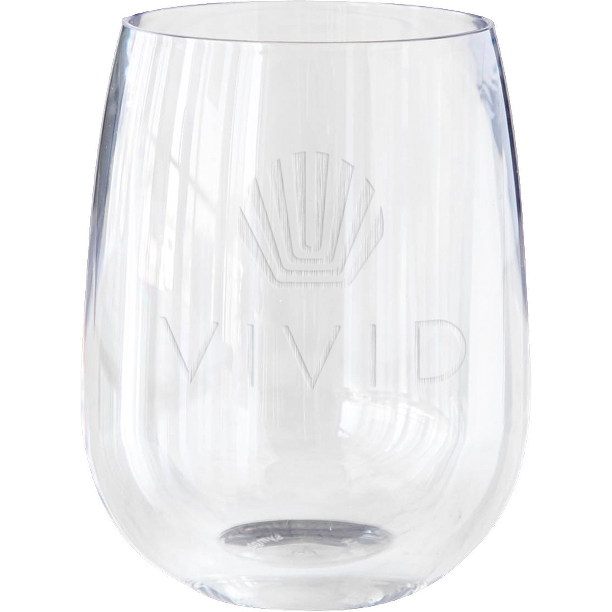 12oz Clear Stemless Wine Glass