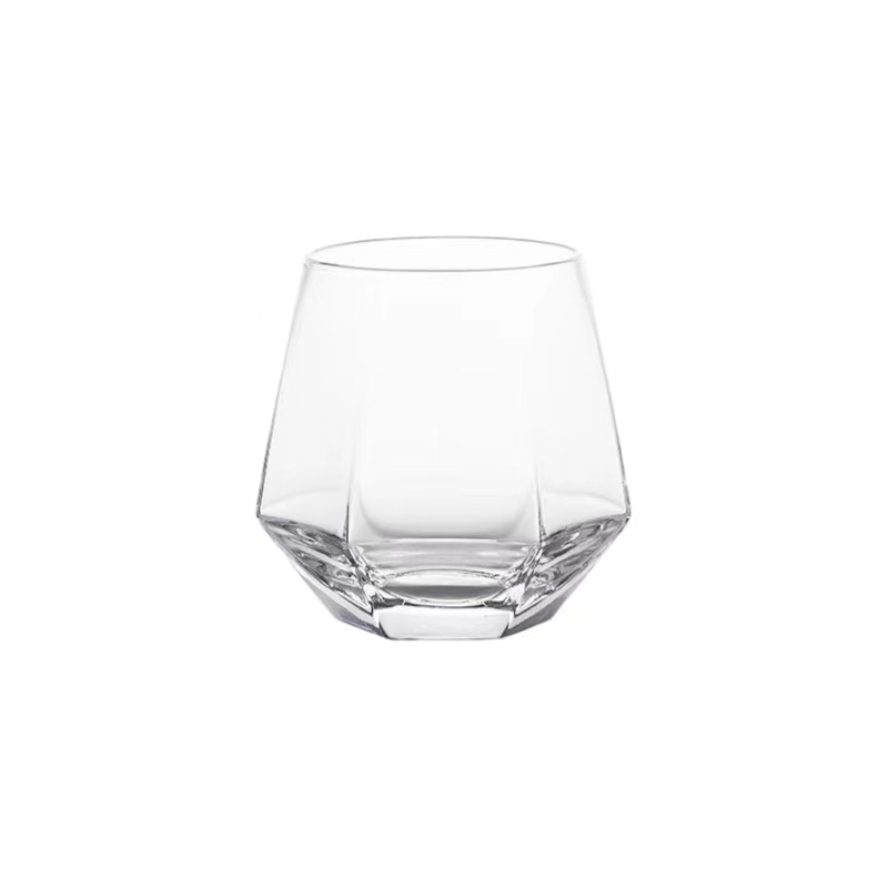 10 oz Polygonal Wine Glass Coffee Milk Tea Cups 6