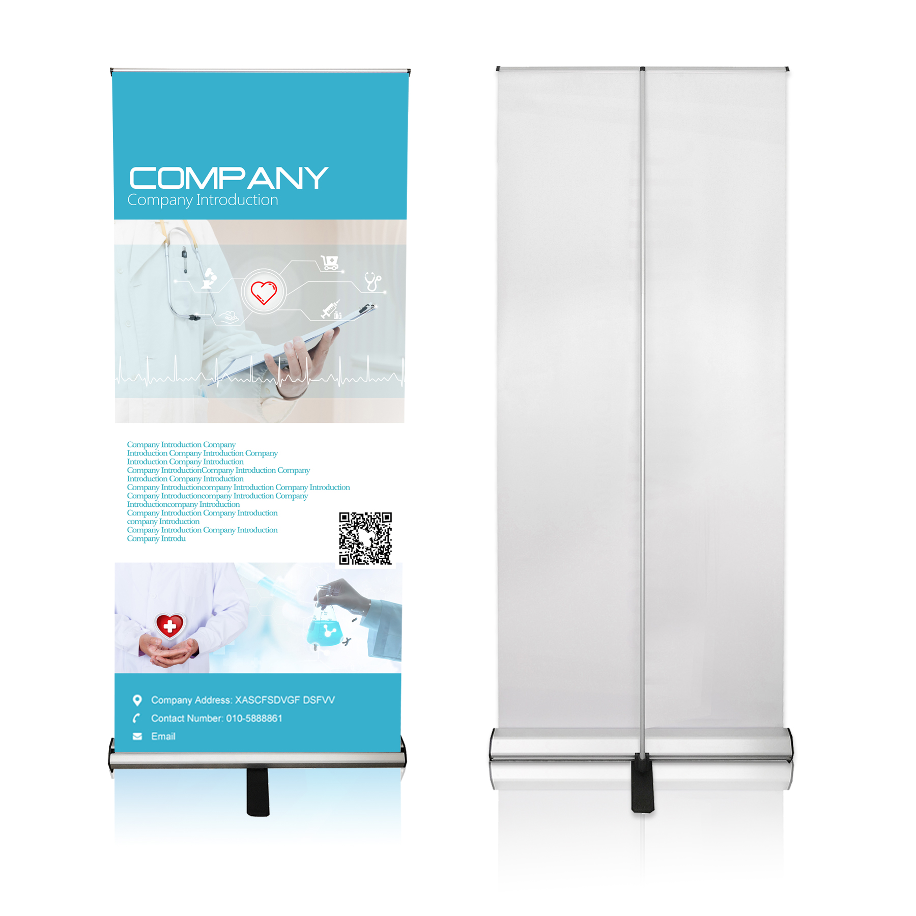 31.5" Retractable Banner Stand w/Graphic 4