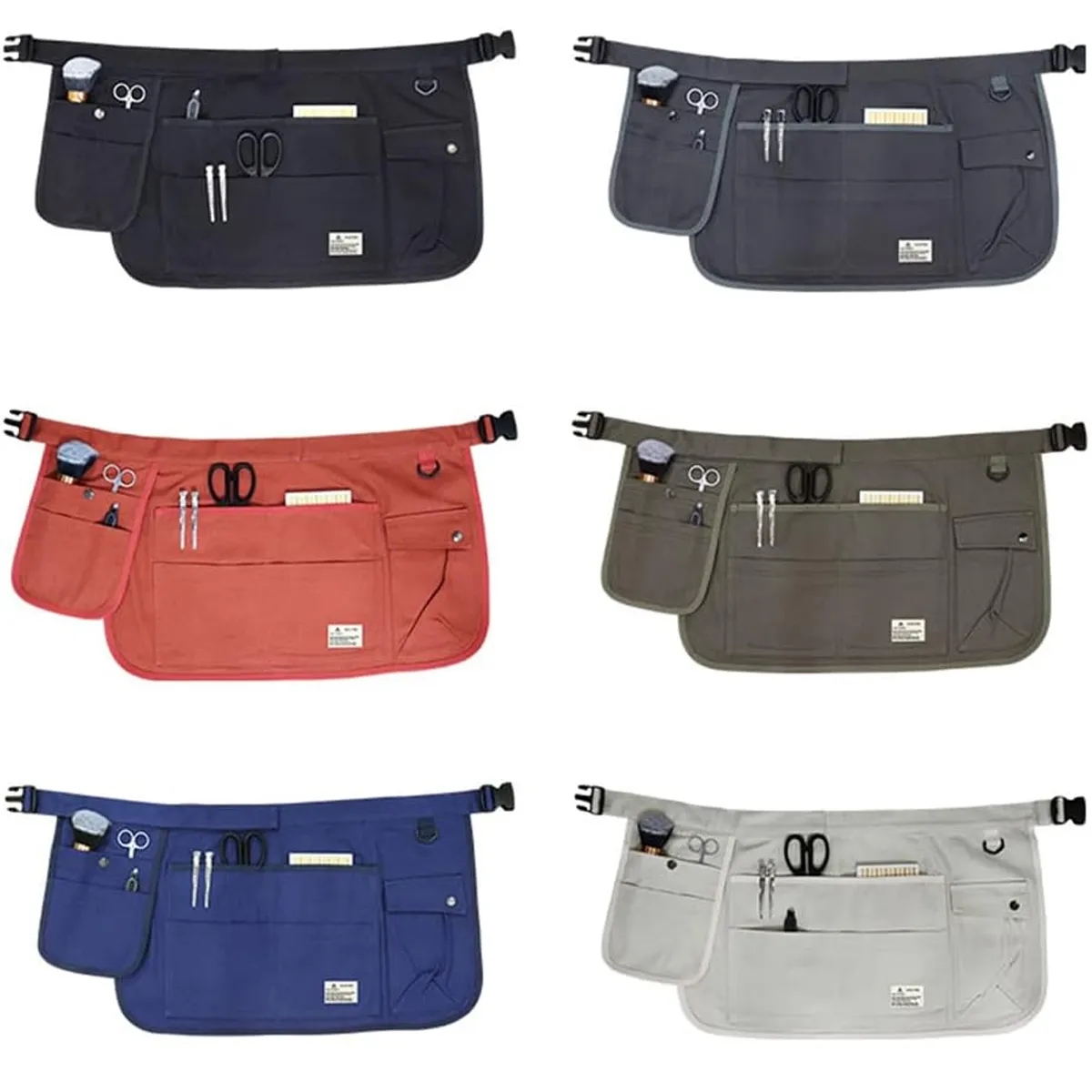 Waist Canvas Half Apron with Pockets 3